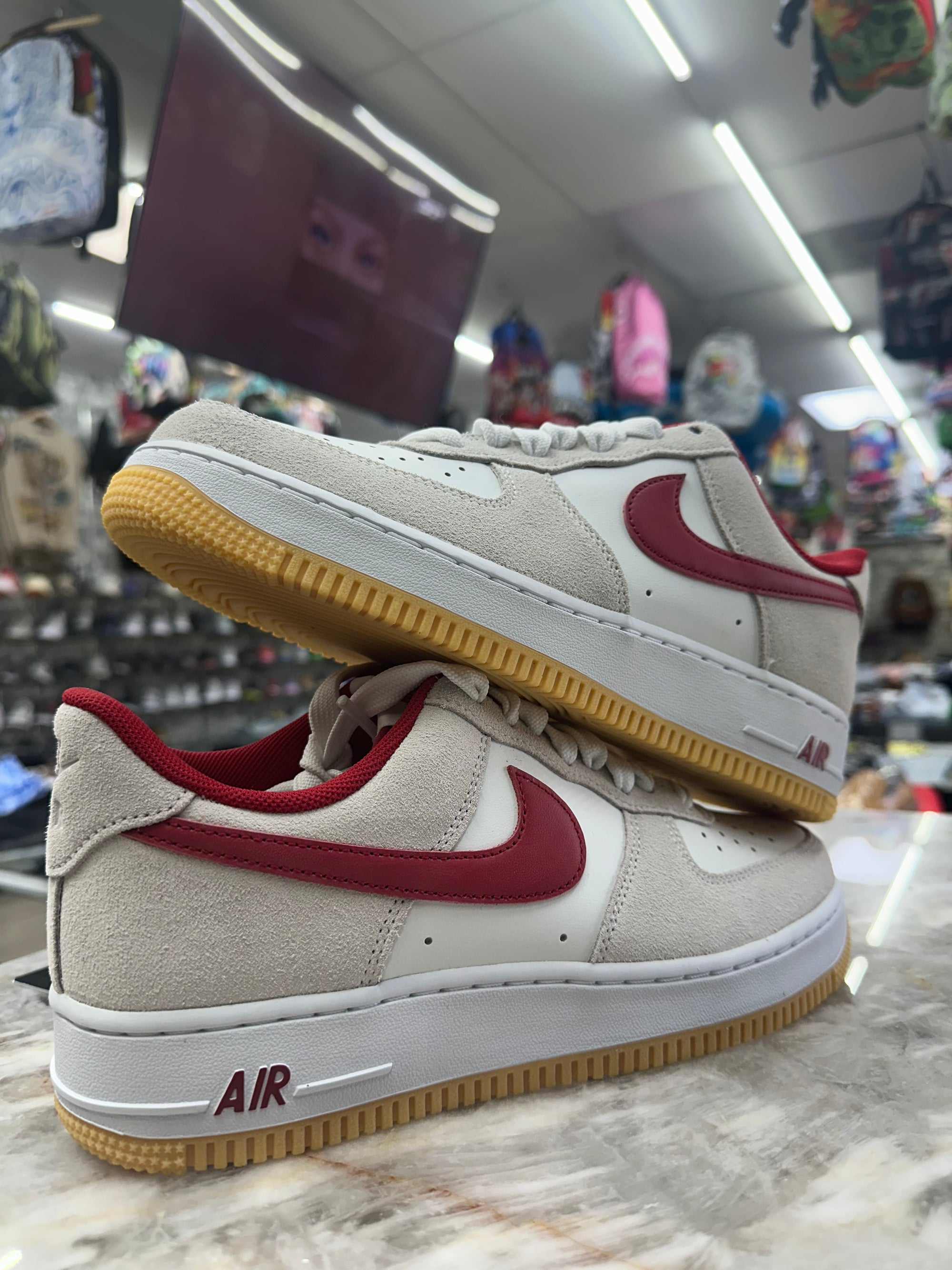 Nike Air Force 1 Low '07 LV8 "Summit White Varsity Red Gum" IB6388-101