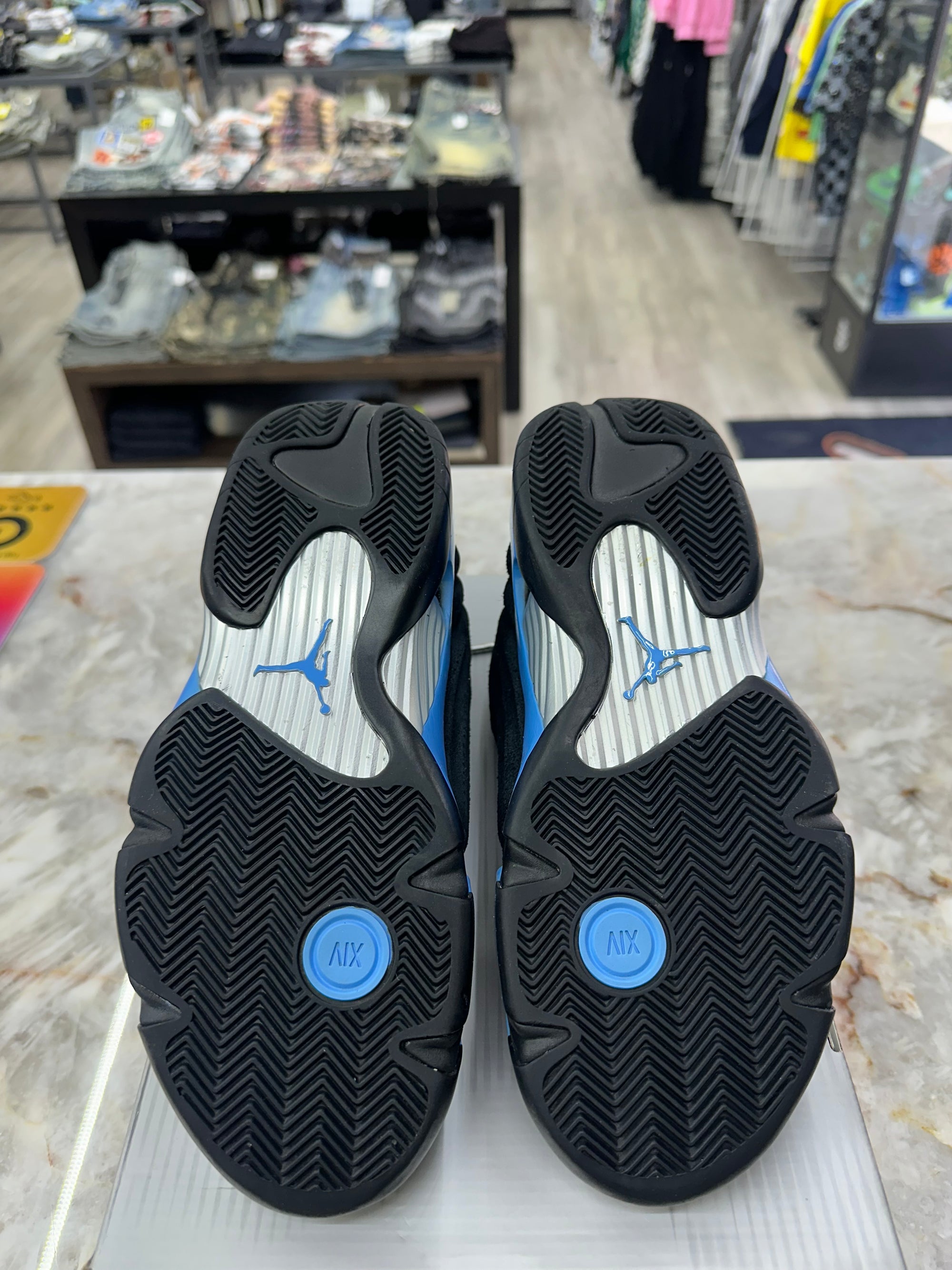 Air Jordan 14 Retro "Black University Blue" *Size 8.5 Preowned* 487471-007