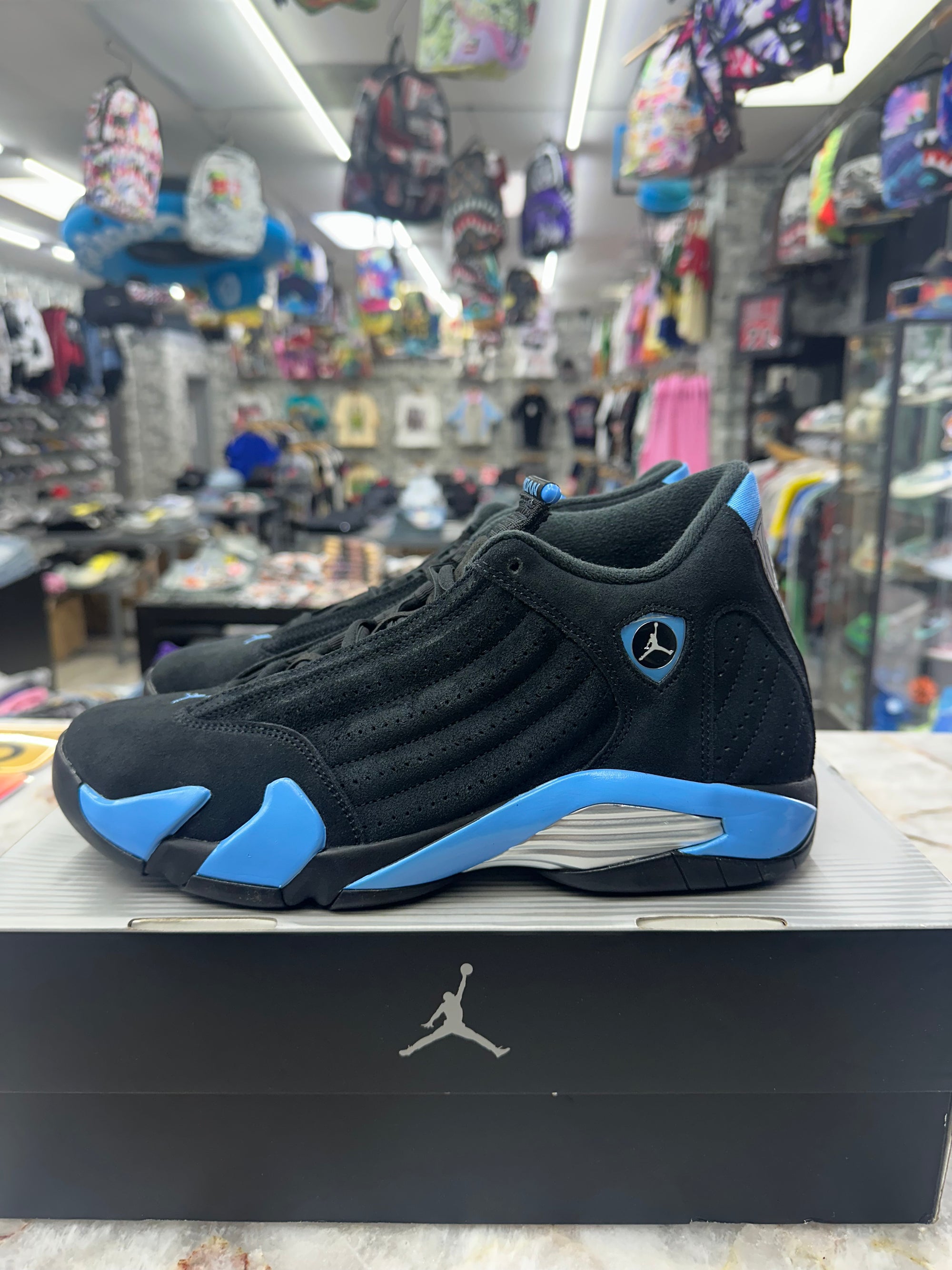 Air Jordan 14 Retro "Black University Blue" *Size 10 Preowned* 487471-007