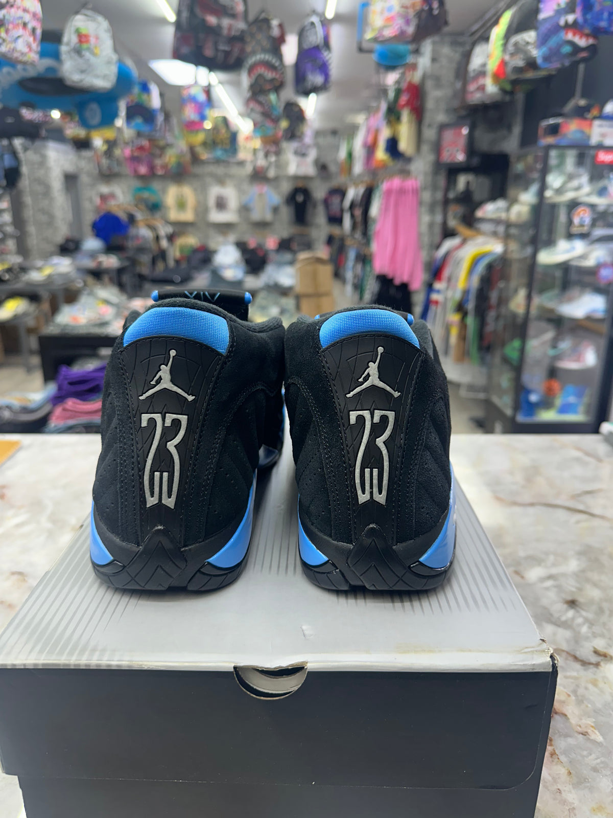 Air Jordan 14 Retro "Black University Blue" *Size 10 Preowned* 487471-007