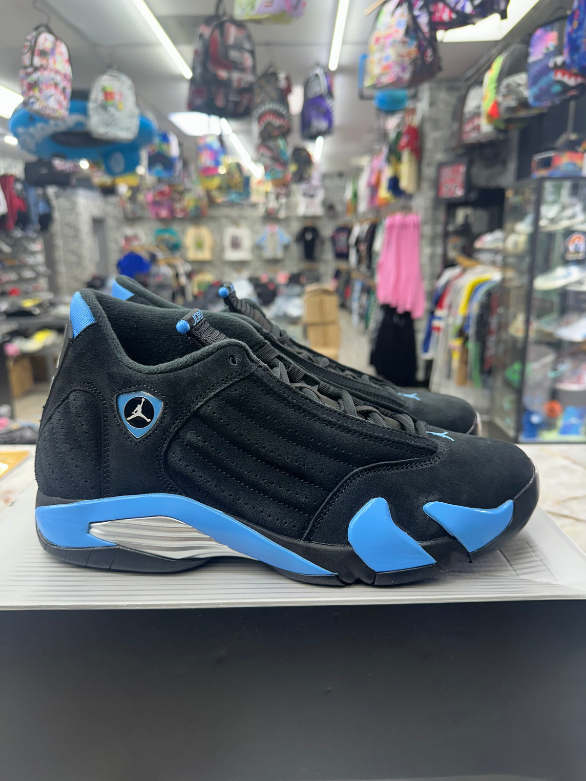 Air Jordan 14 Retro "Black University Blue" *Size 10 Preowned* 487471-007