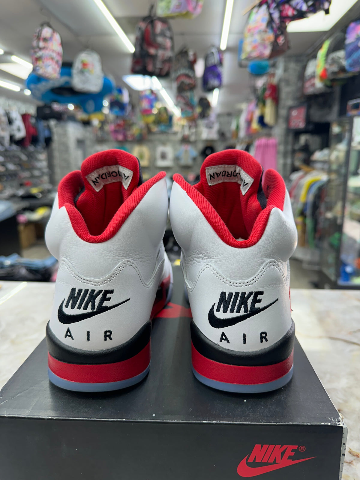 Air Jordan 5 Retro "Fire Red Black Tongue" *Size 8 Preowned* HQ7978-101
