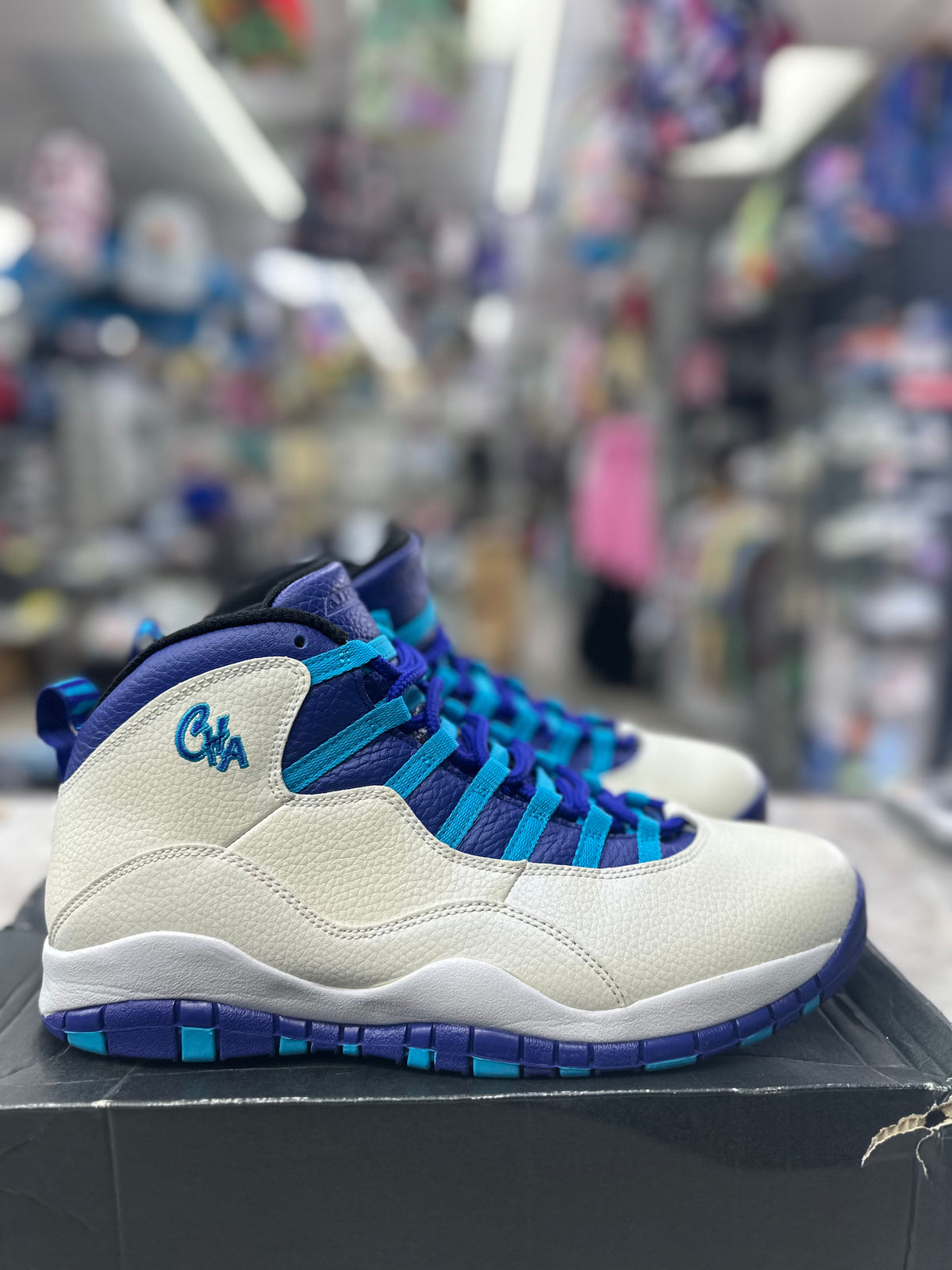 Air Jordan 10 Retro "Charlotte" *Size 12 Preowned* 310805-107