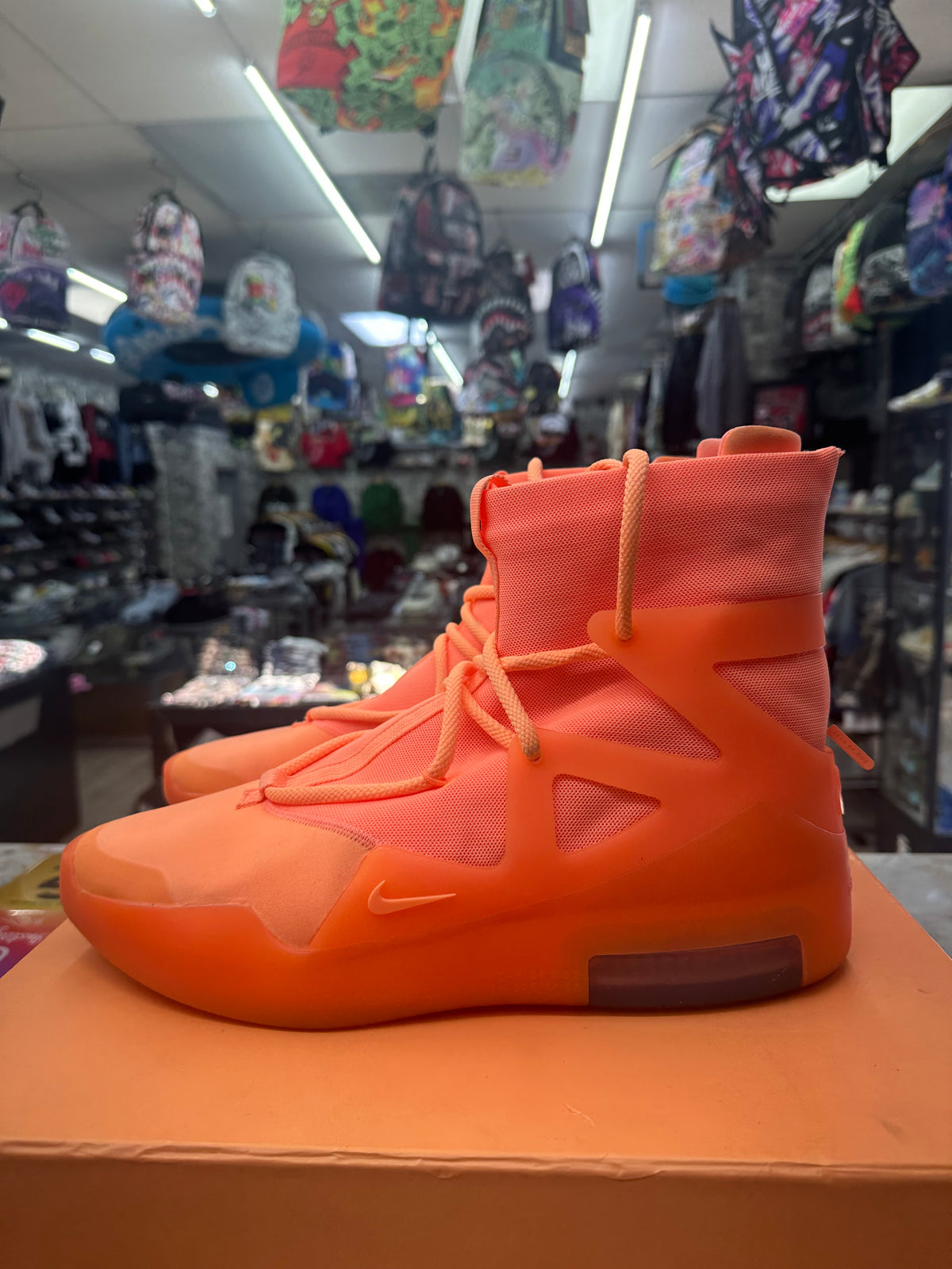 Nike Air Fear Of God 1 "Orange Pulse" *Size 12 Preowned* AR4237-800