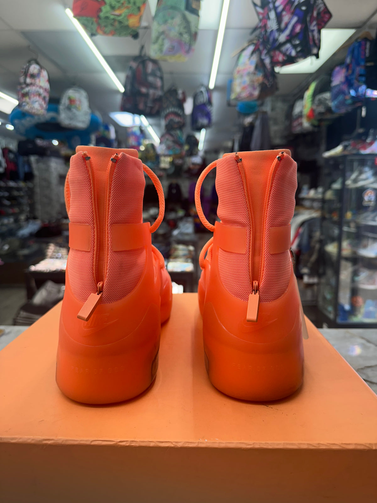 Nike Air Fear Of God 1 "Orange Pulse" *Size 12 Preowned* AR4237-800