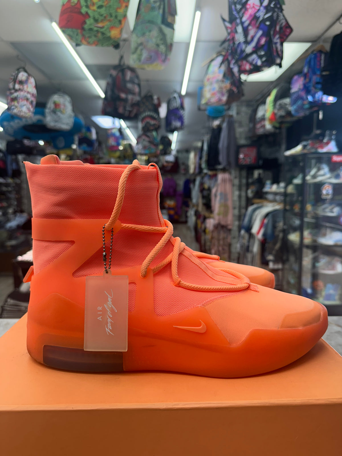 Nike Air Fear Of God 1 "Orange Pulse" *Size 12 Preowned* AR4237-800