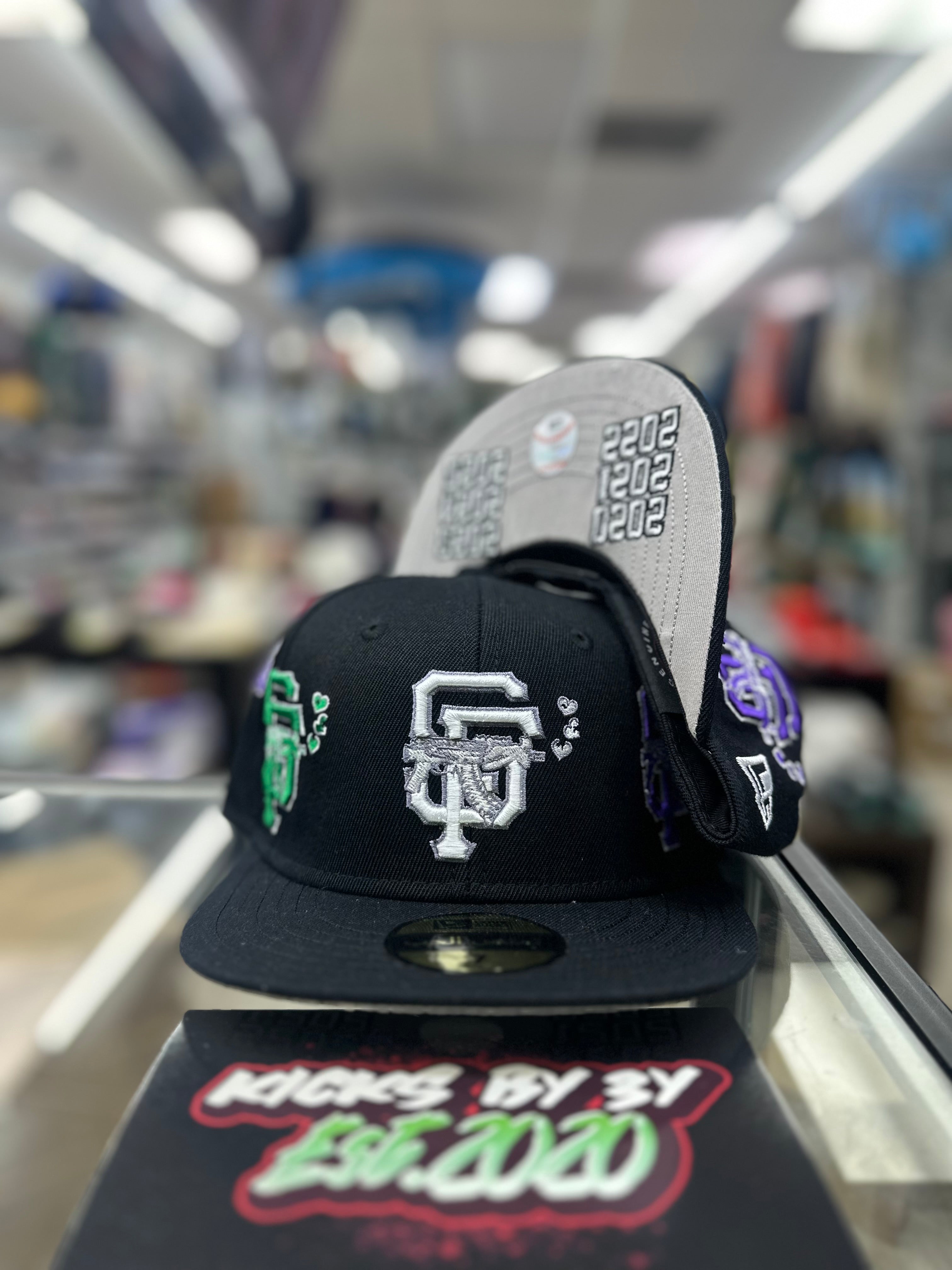 Love Sucks Multi Logo Fitted "MARDI GRAS" (BLACK)