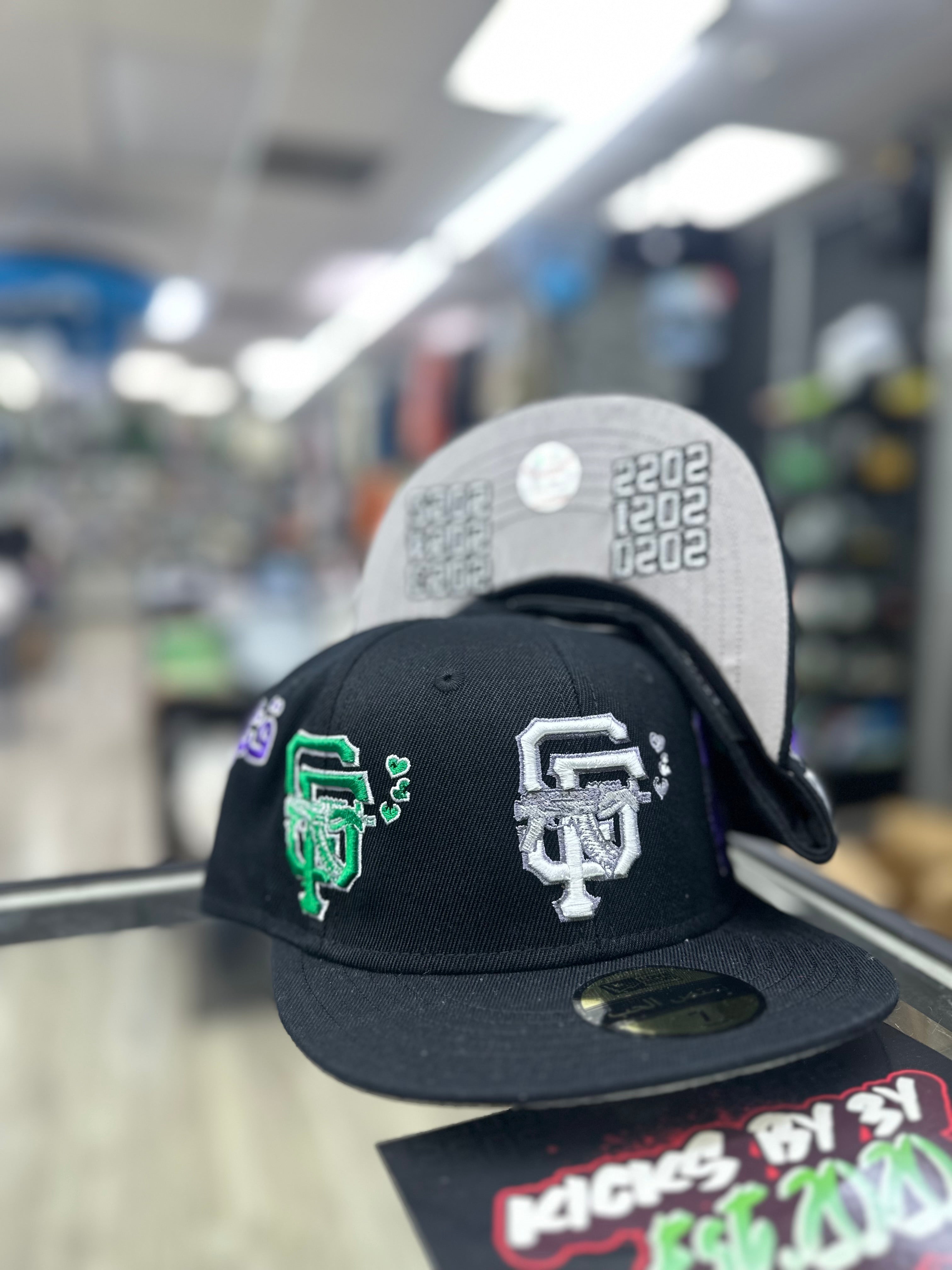 Love Sucks Multi Logo Fitted "MARDI GRAS" (BLACK)