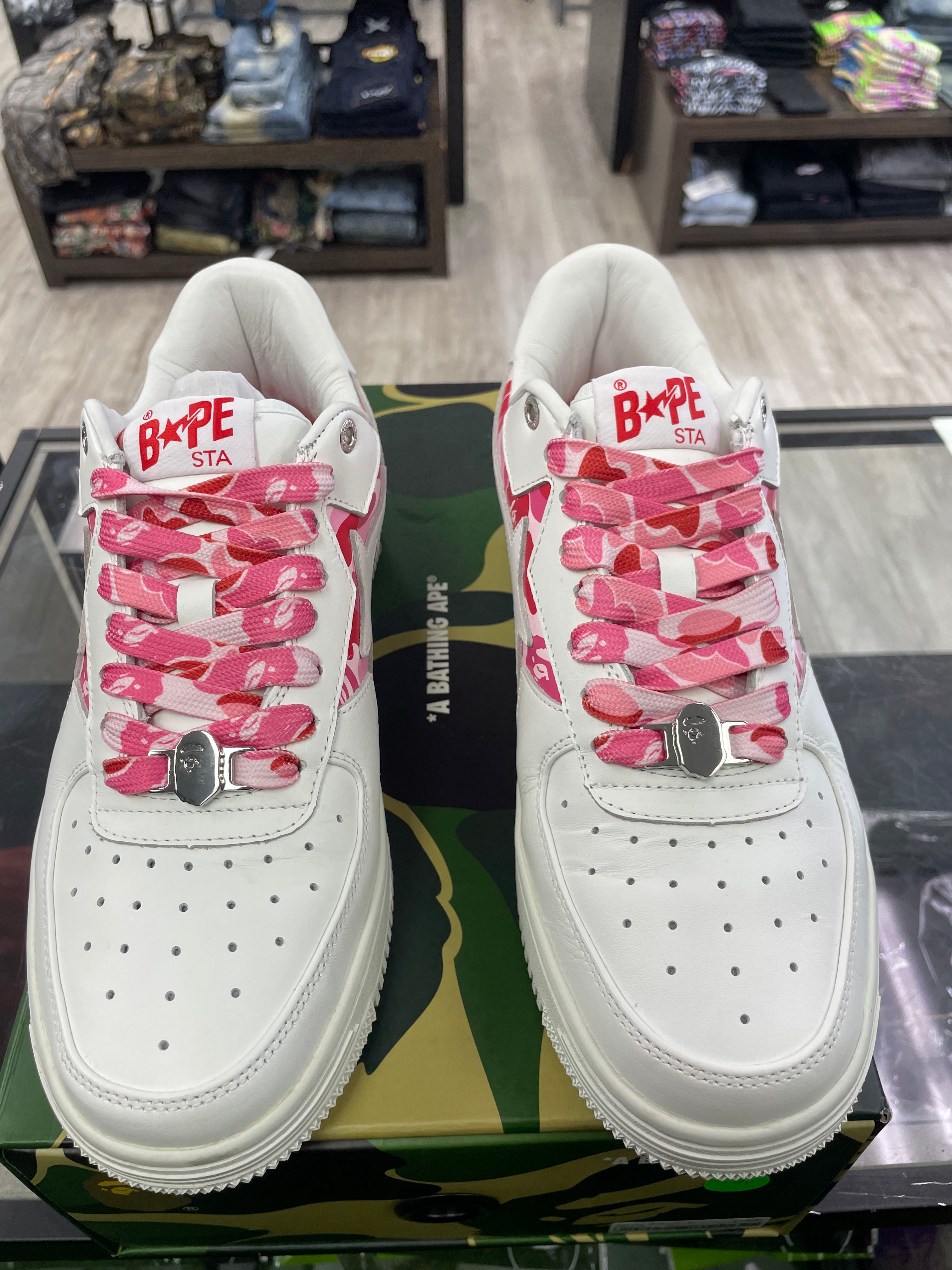 A Bathing Ape Babe “M2 Pink” *Size 9 Preowned*