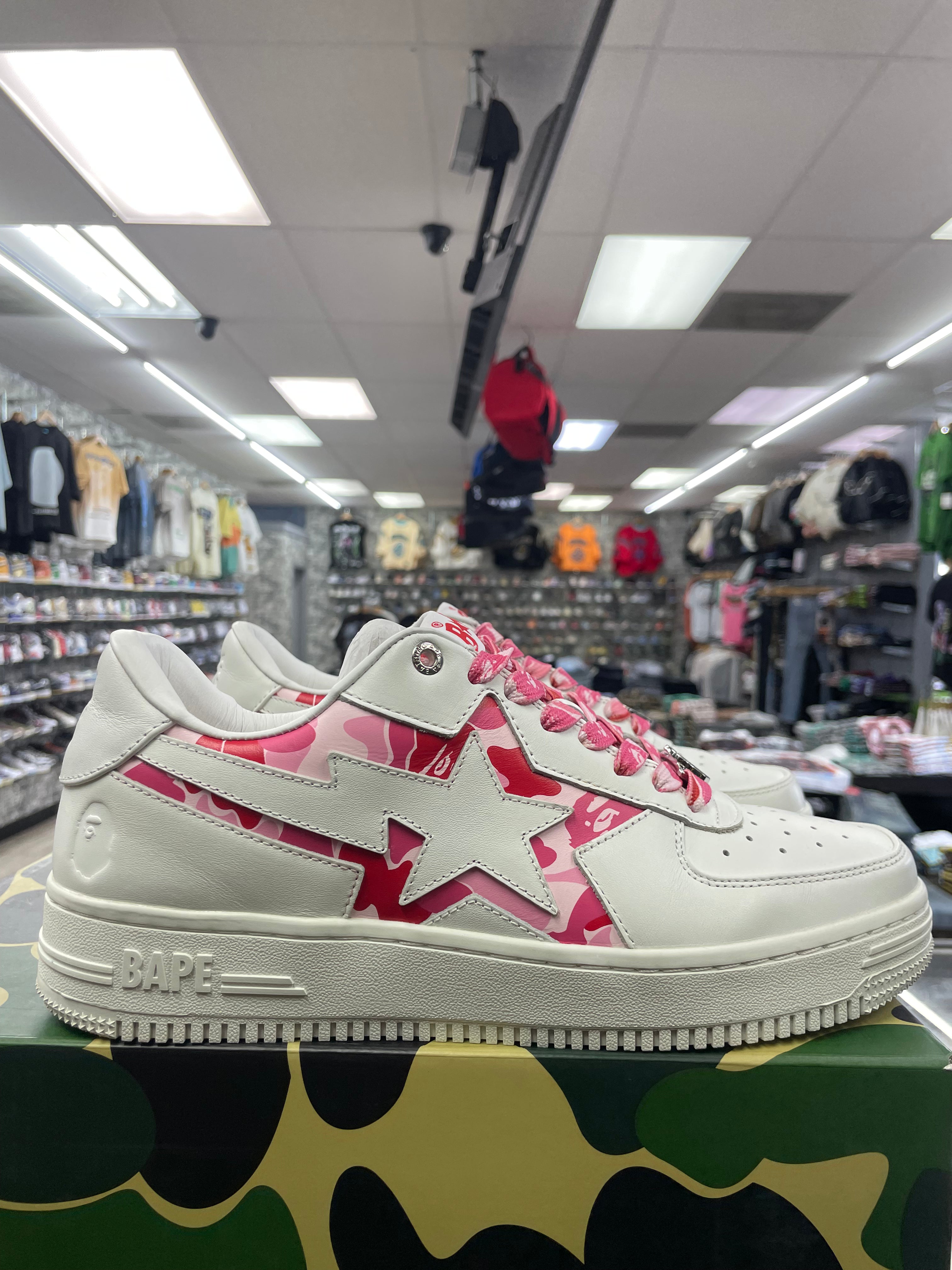 A Bathing Ape Babe “M2 Pink” *Size 9 Preowned*