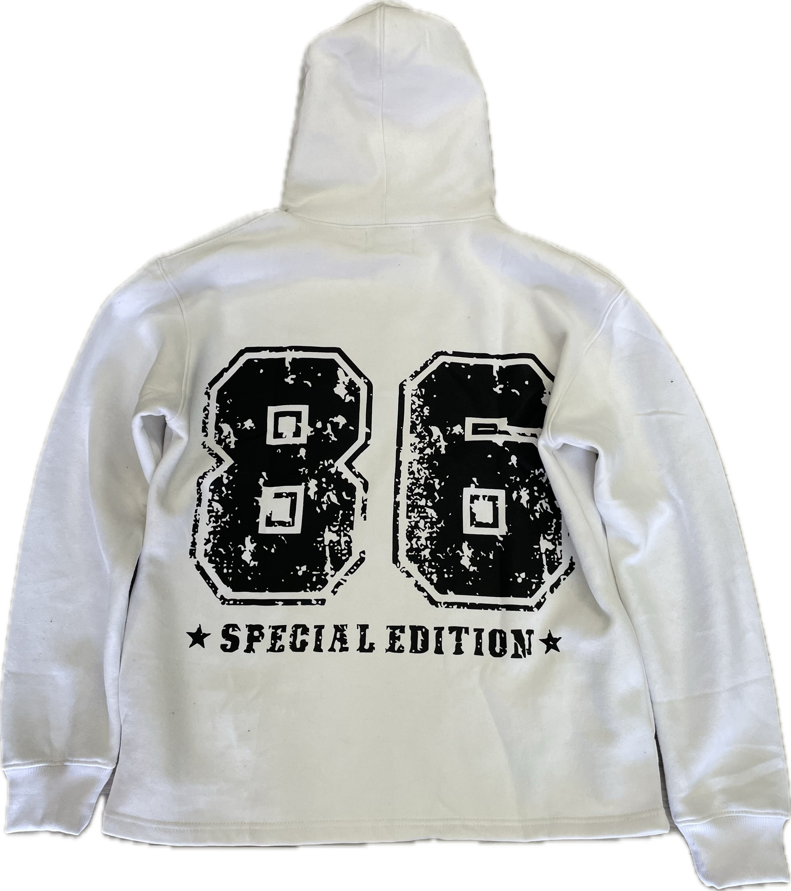 Rewind “Original Logo” Cropped Hoodie (White)