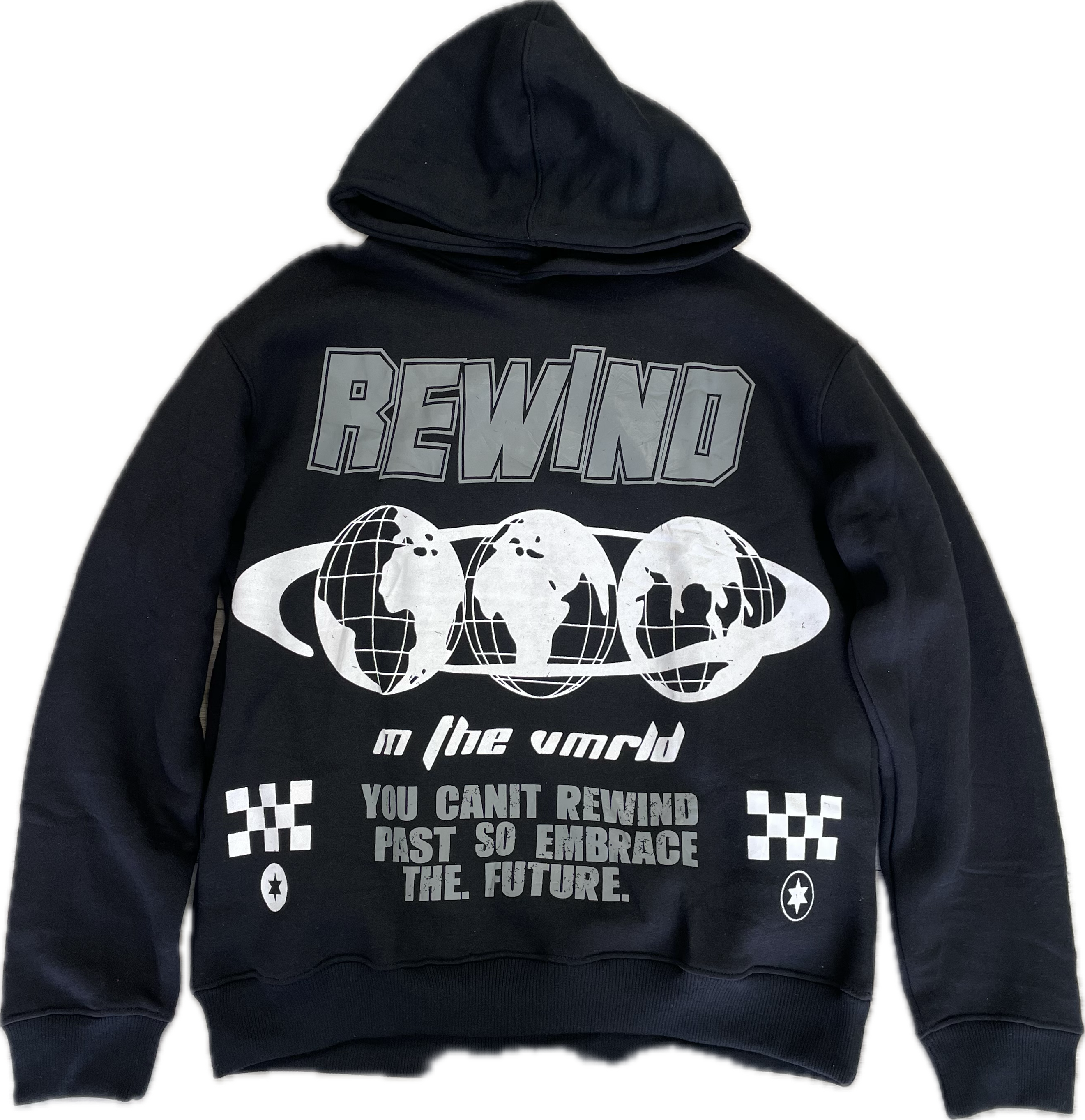 Rewind “In Your Own World” Hoodie (Black)