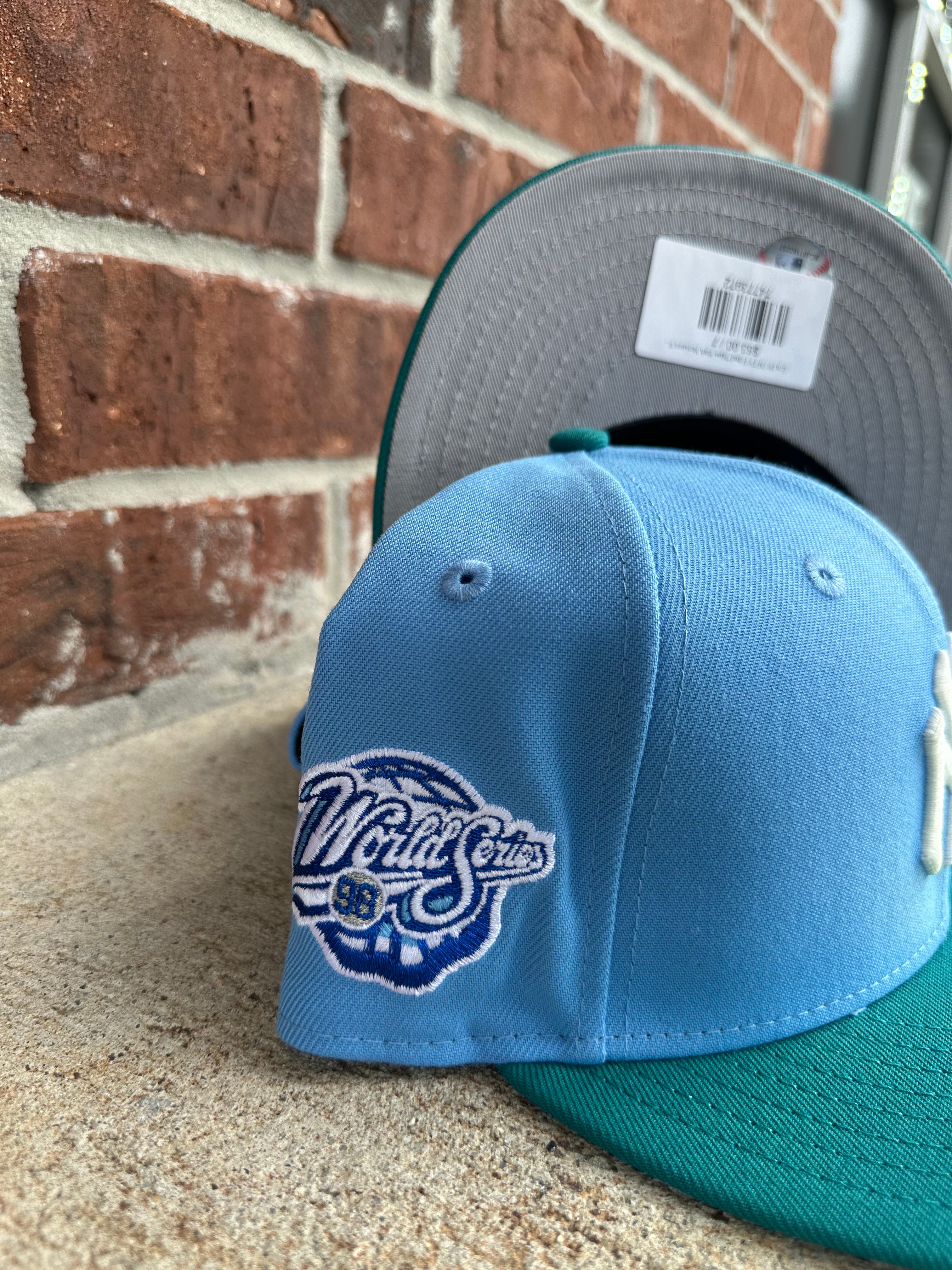 New Era 59 FIFTY Fitted "New York Yankees 98 World Series Baby Blue/Teal"