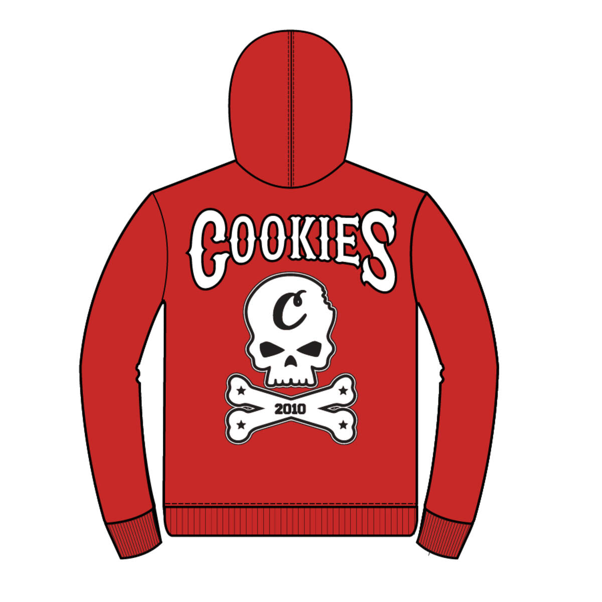 Cookies “Full Zip-Up Hoodie” (Red)