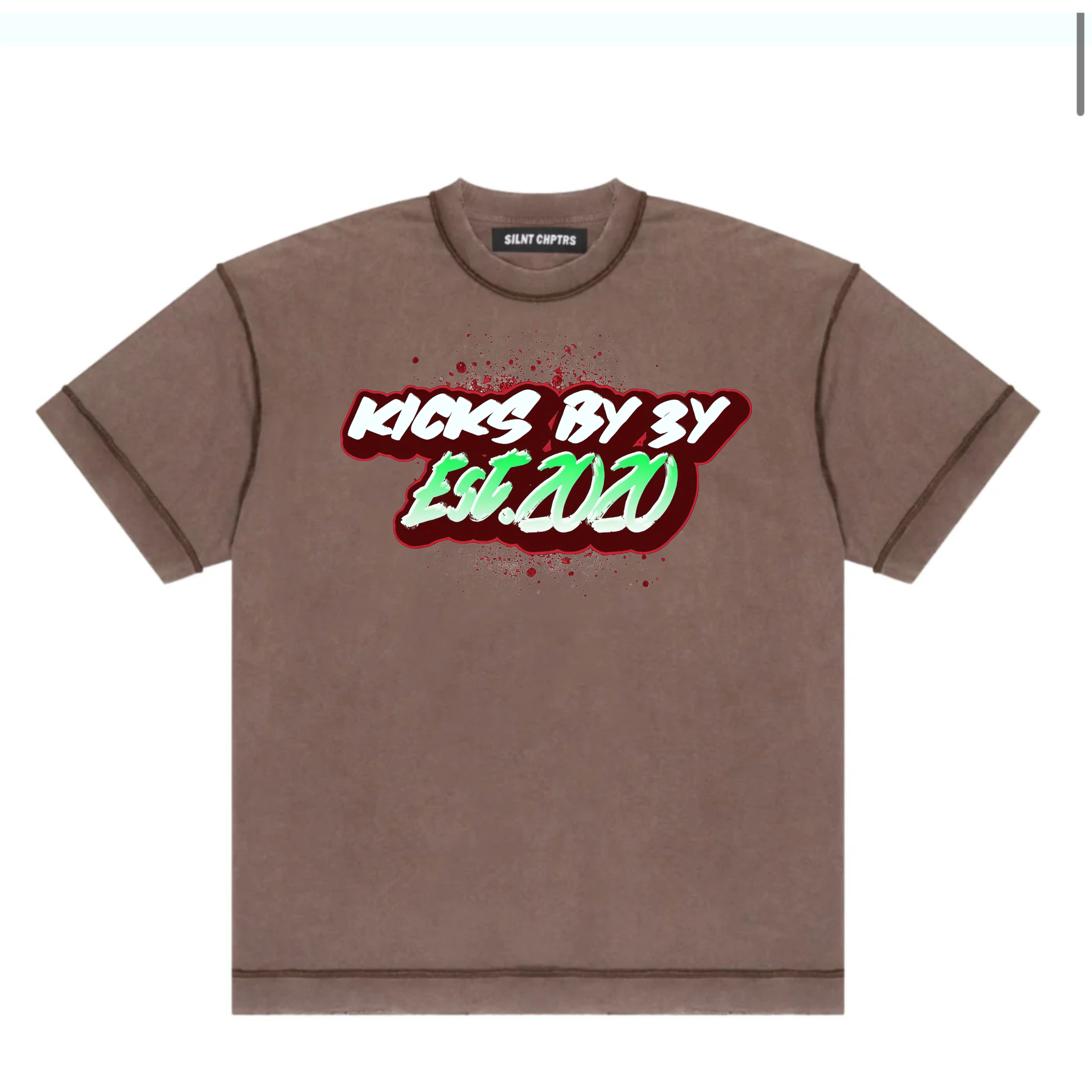 Kicksby3y “Basic Logo” Tee (Brown)