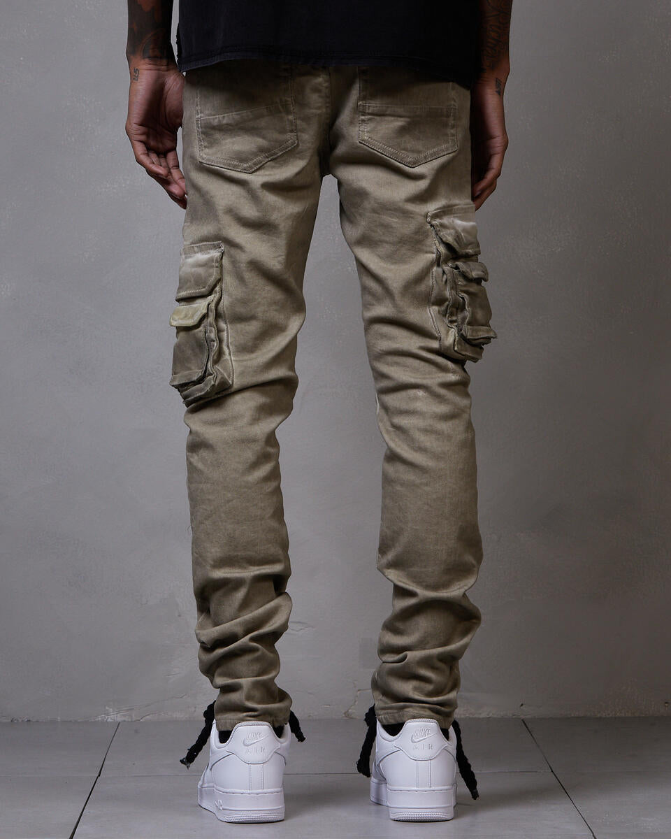 Gftd La “Solace” Khaki Cargo Jeans