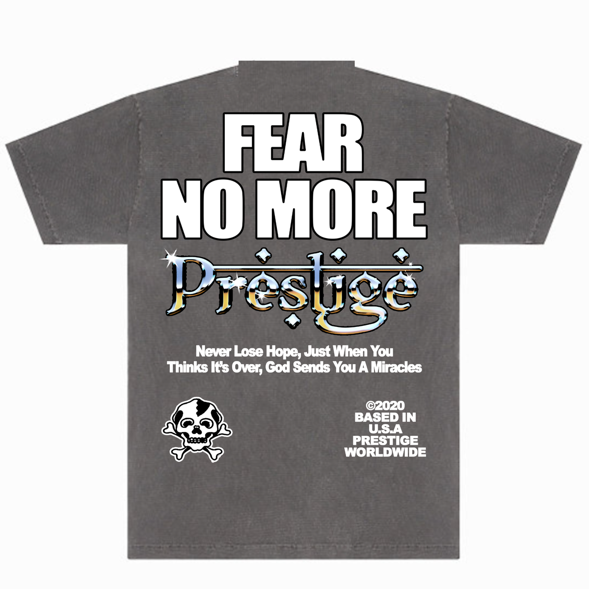 Prestige “Fear No More Oversized Tee (Grey)