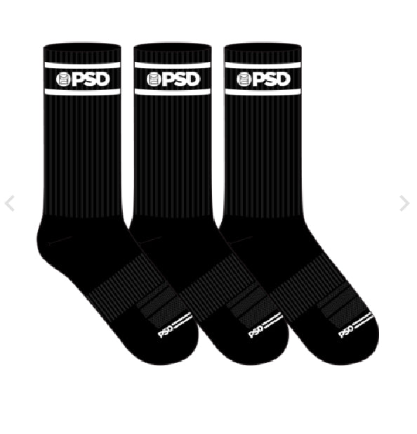 Psd “Black 3 Pack” Socks