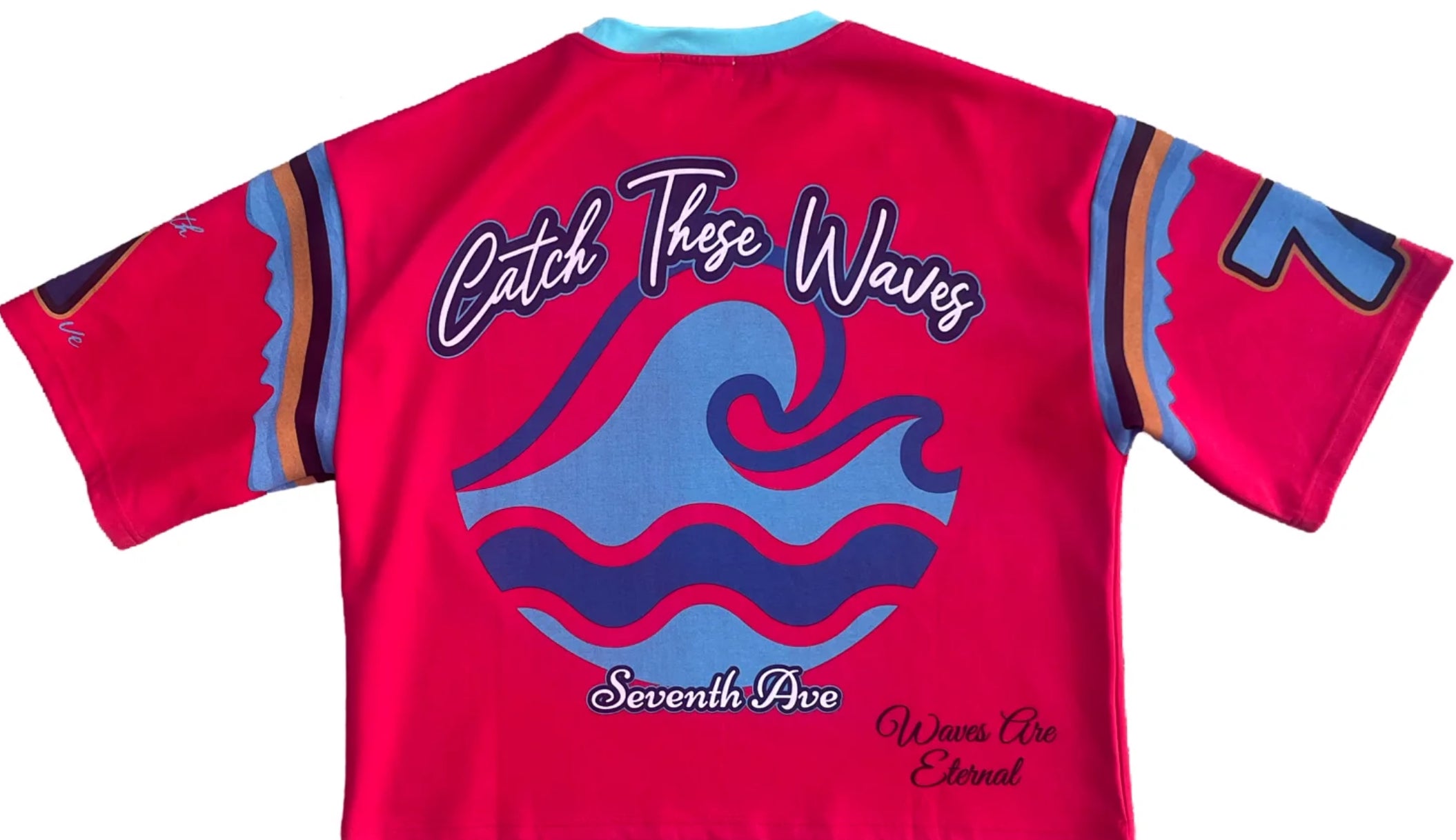 Seventh Avenue “Wavy” Crop Tee (Red)