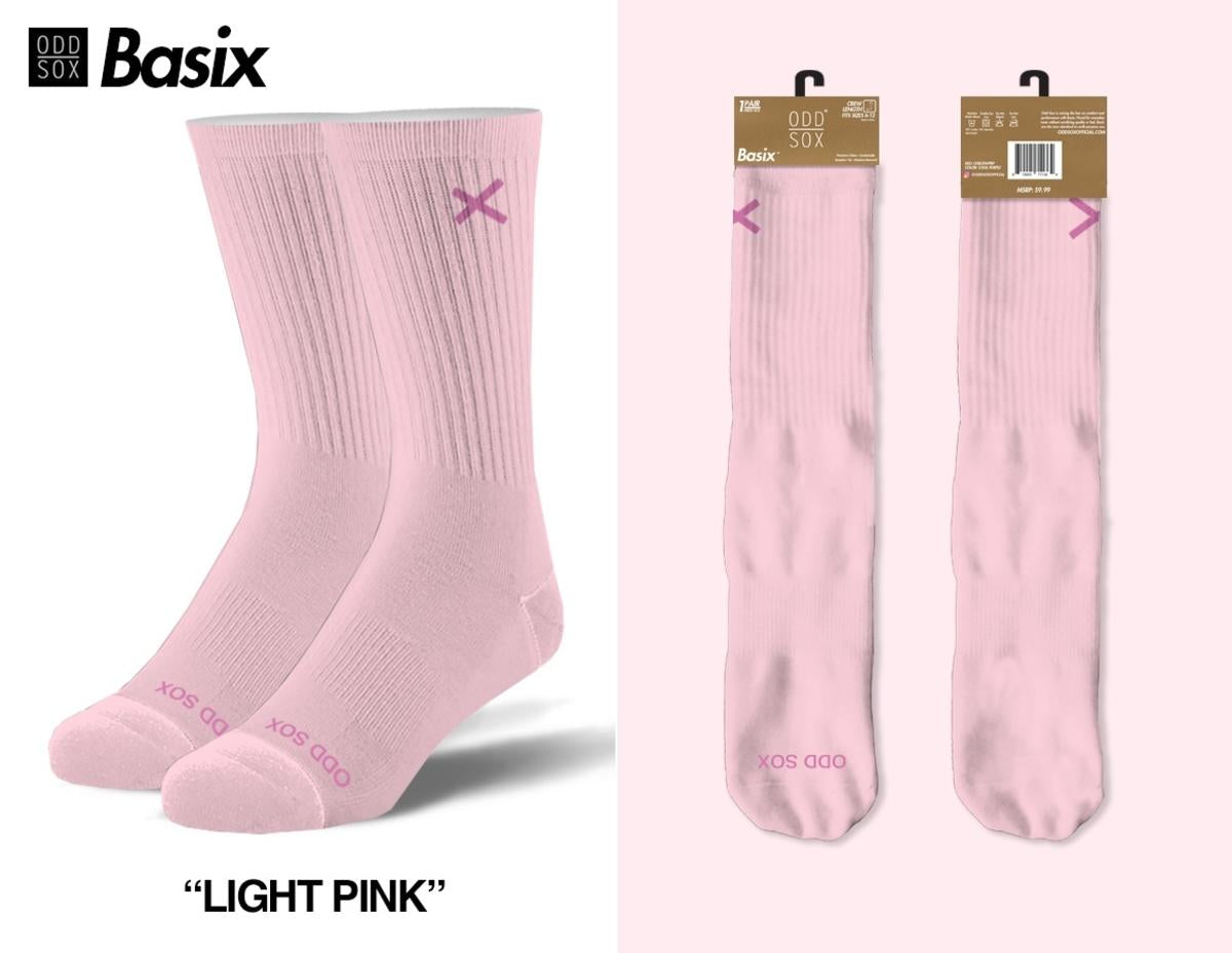 Odd Sox “Basix Fashion” Socks (Pink