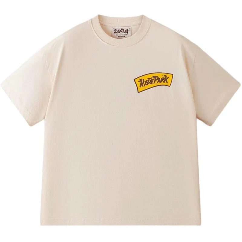 Hyde Park “ Cursive” Tee (Cream)