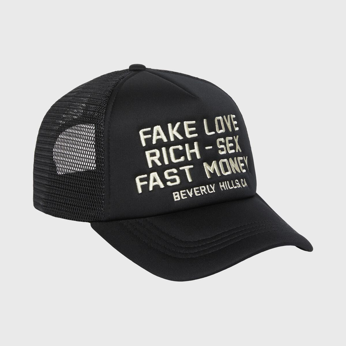 Homme Femme “Fake Love” Trucker Hat (Black)