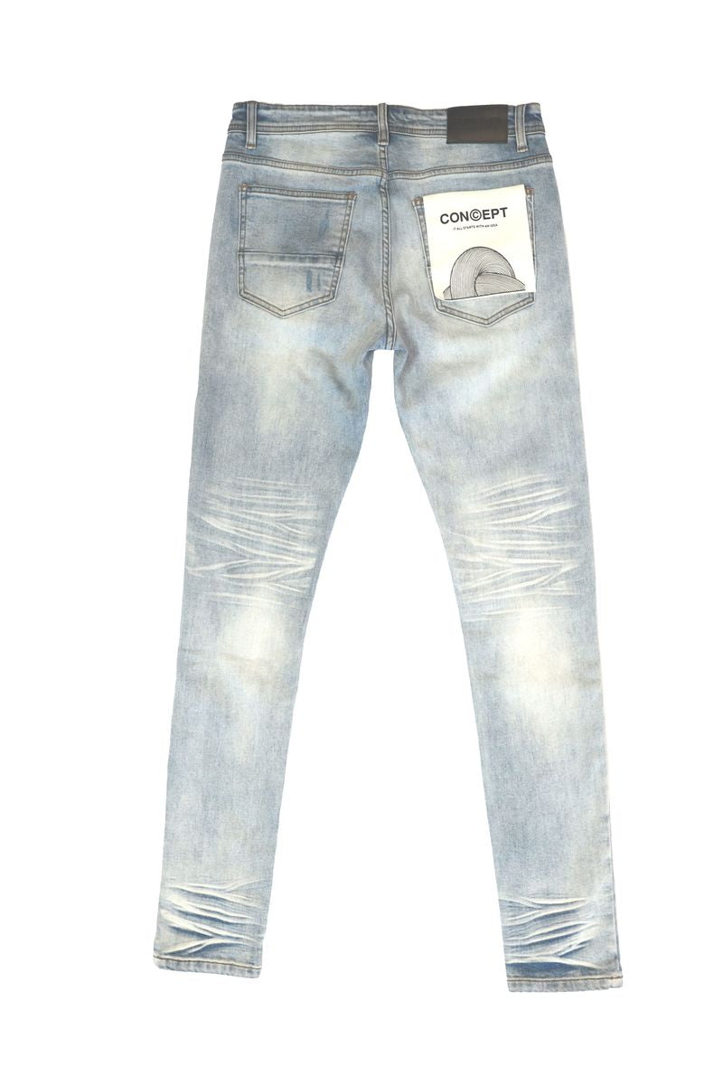 Concept La “Artic” Ice Blue Jeans