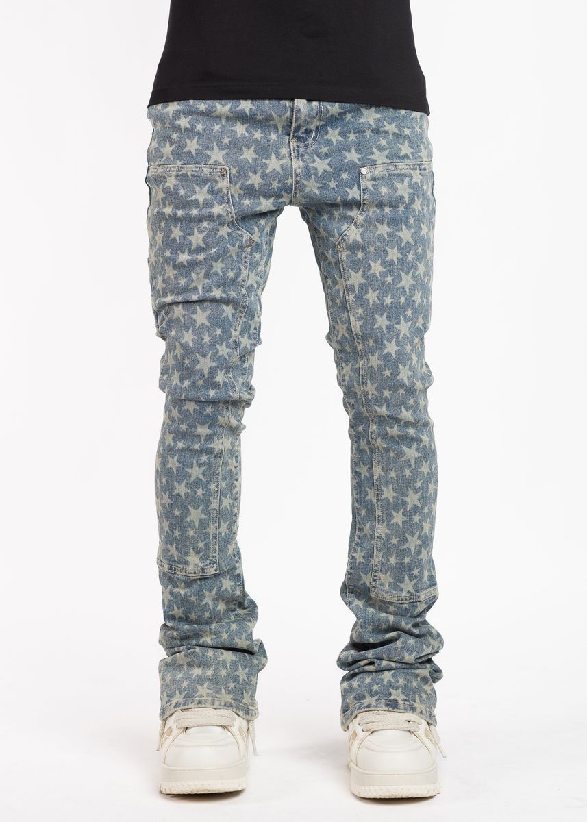 Guapi “Vintage Blue Laser Stars” Pants