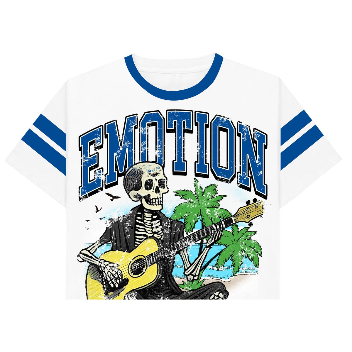 Mixed Emotion “Guitar” Cropped Tee