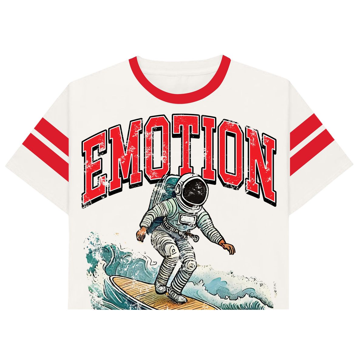 Mixed Emotion “Beach” Cropped Tee