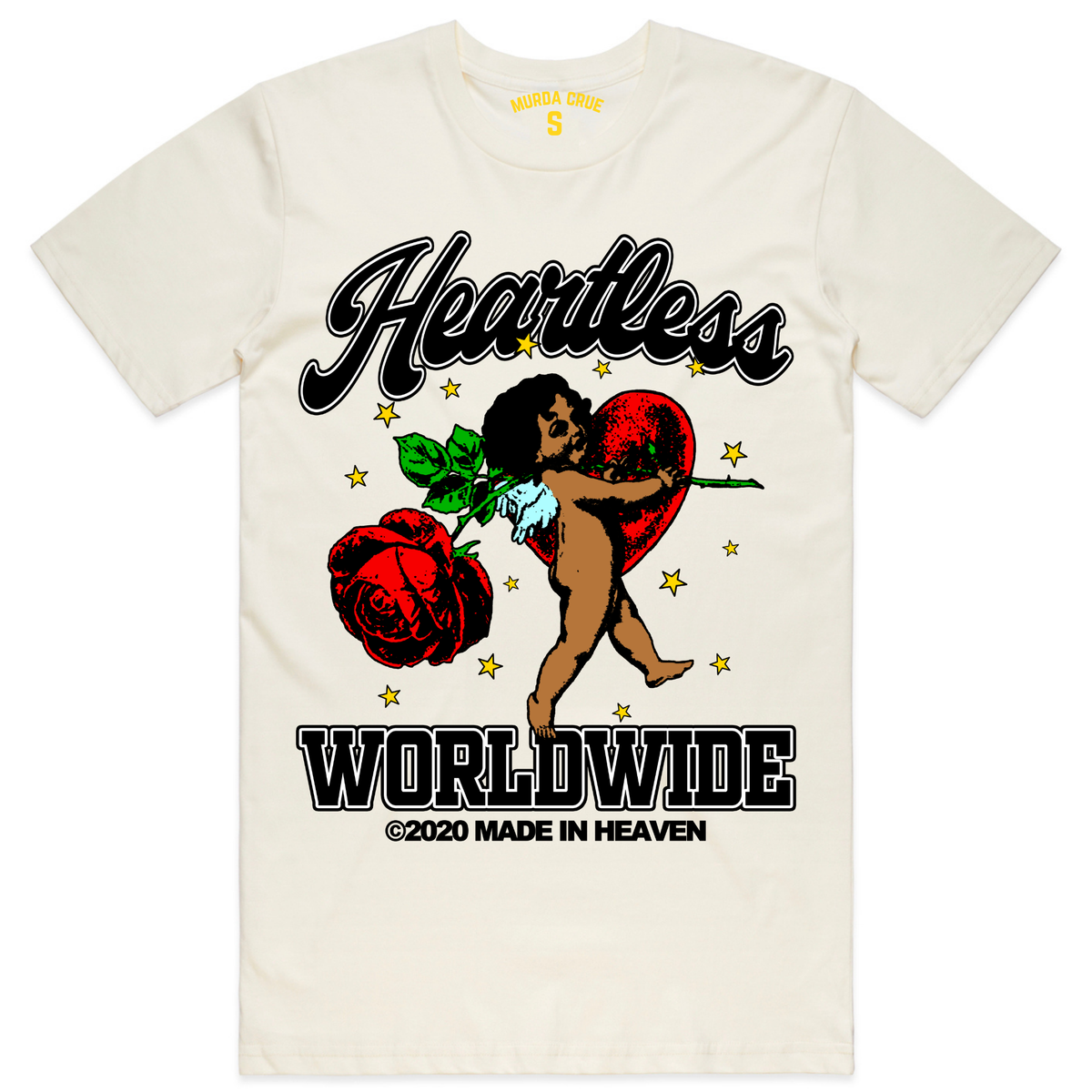 Murda Crue “Heart Lives On Heaven” Tee (Natural)