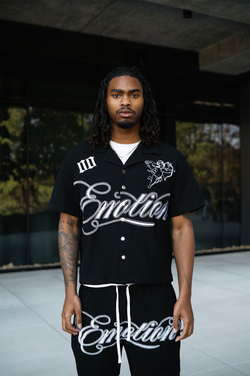 Mixed Emotion “Signature” Button Up (Black)
