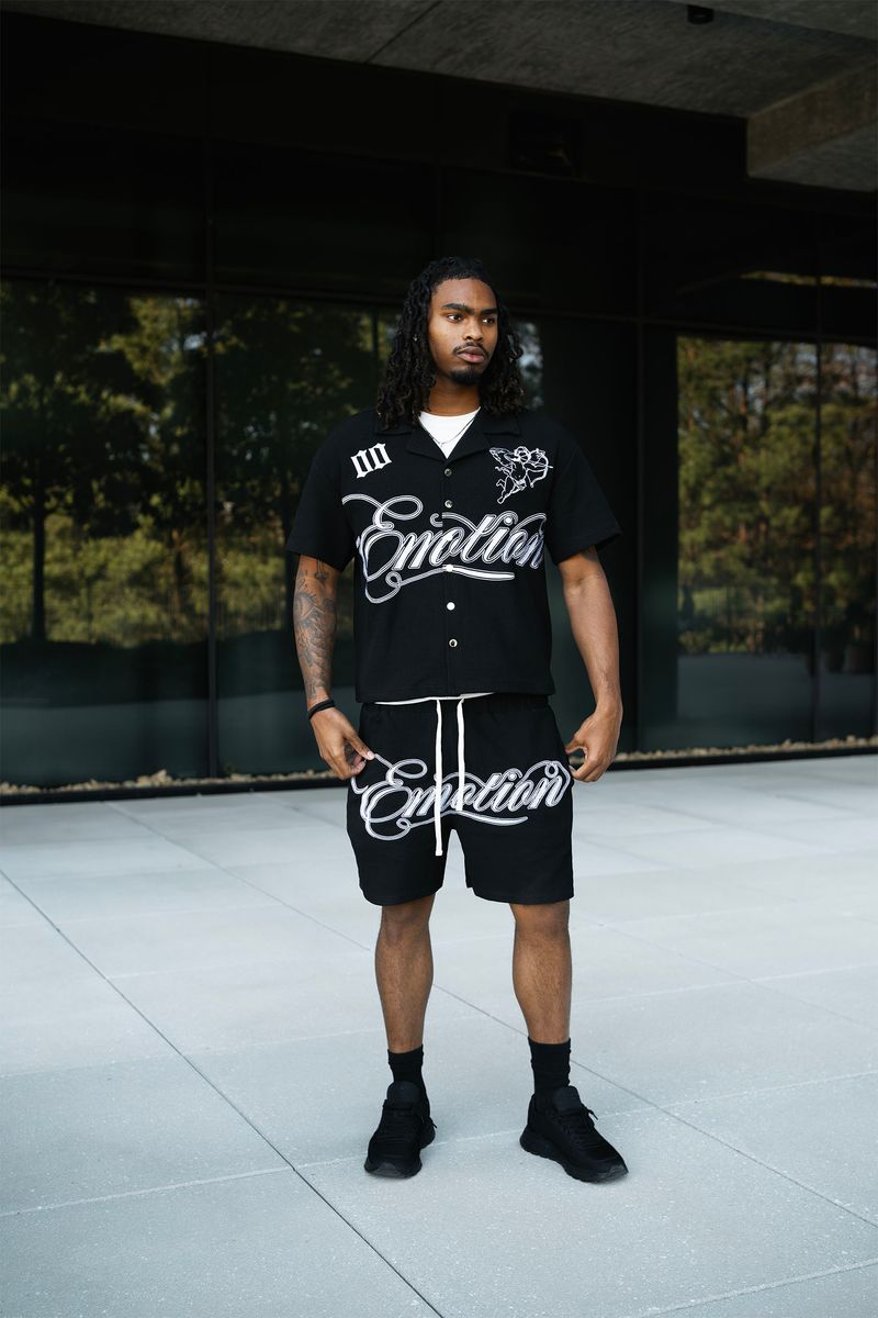 Mixed Emotion “Signature” Button Up (Black)