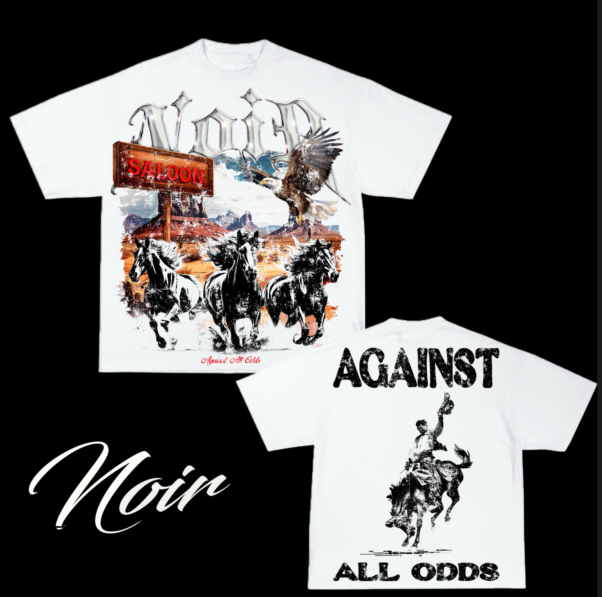 Noir “Against All Odds” Tee (White)