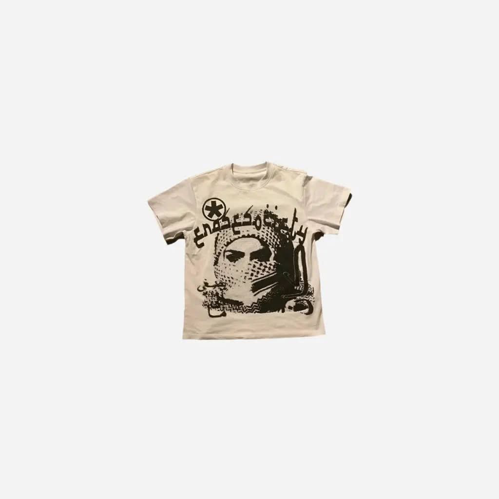 Hominus “Y2K Arabic” Tee (Beige)