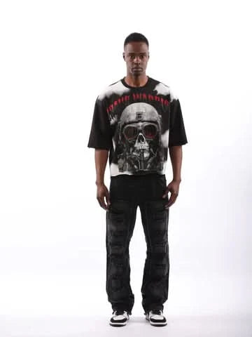 Left Point “Grim” Cropped Tee