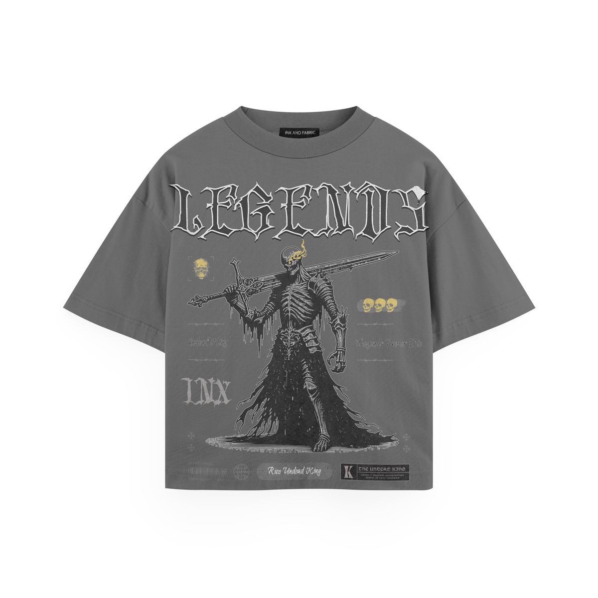 Ink And Fabric “Legend” Tee (Grey)