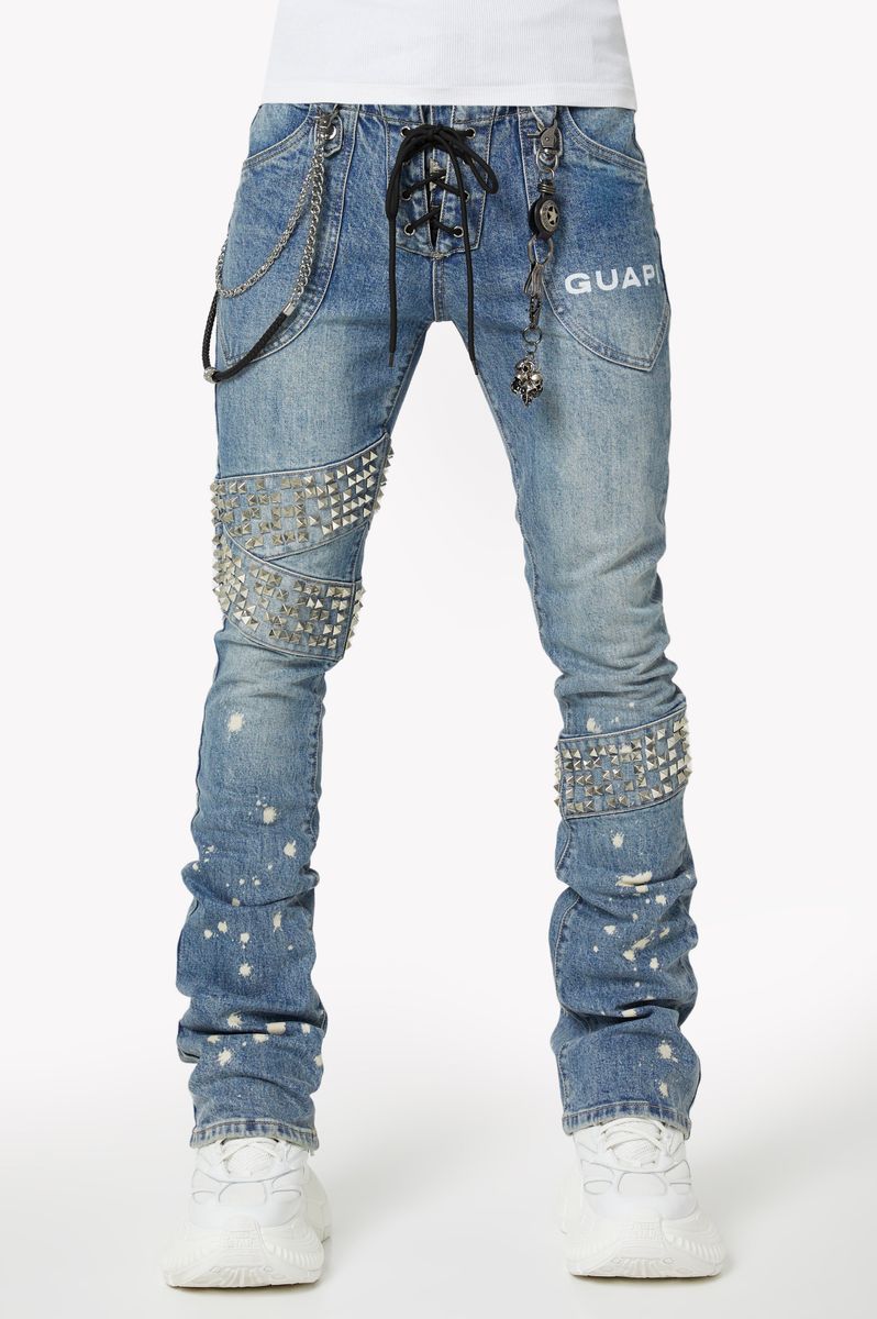 Guapi “Aqua Blue Warpath” Jeans
