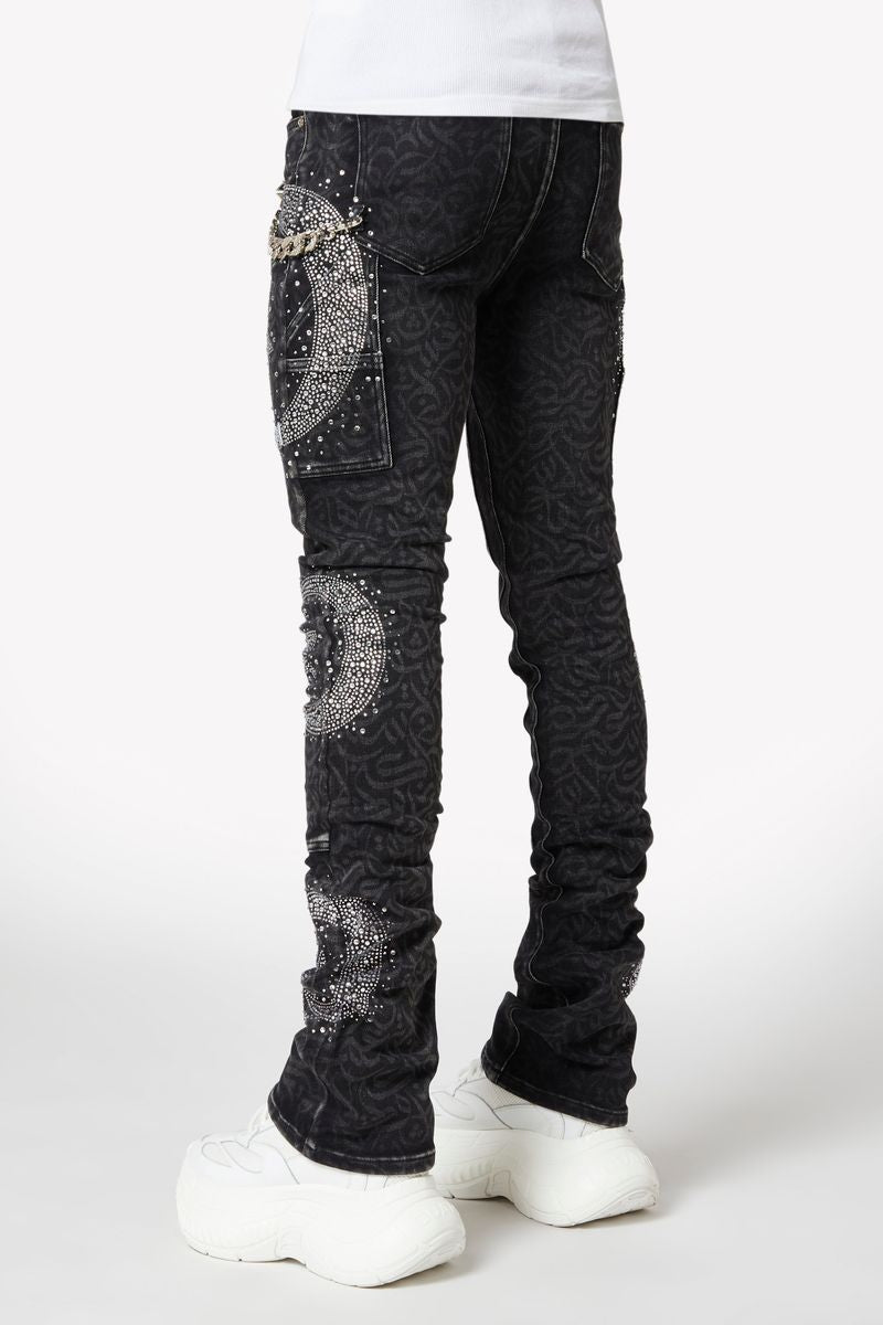 Guapi “Obsidian Black Calligraphy” Jeans