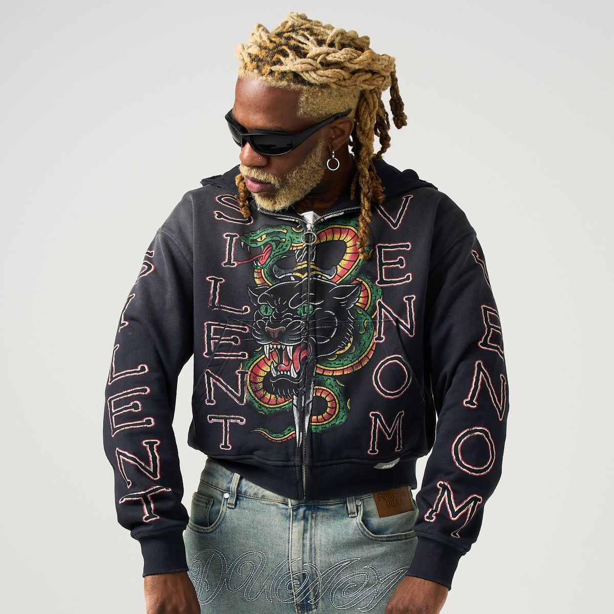 Duaa “Snake” Zip-Up Hoodie