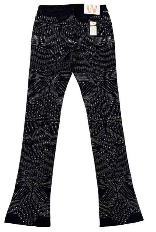 Waimea “Rhinestone” Stacked Jeans