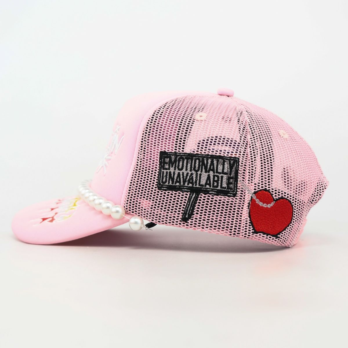 Dismissed “Trouble” Trucker Hat (Pink)