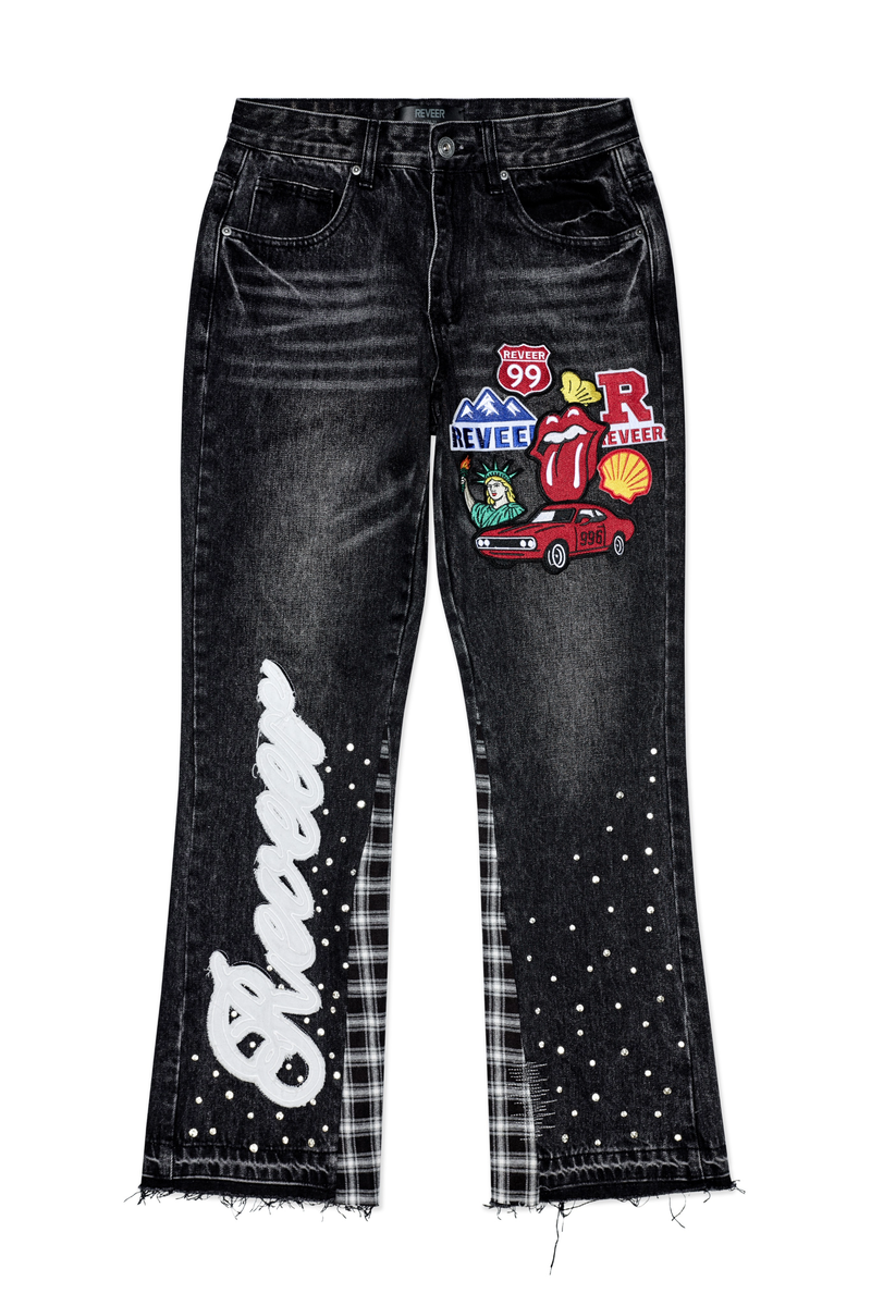 Reveer “Heritage Black ” Flare Jeans (Black)