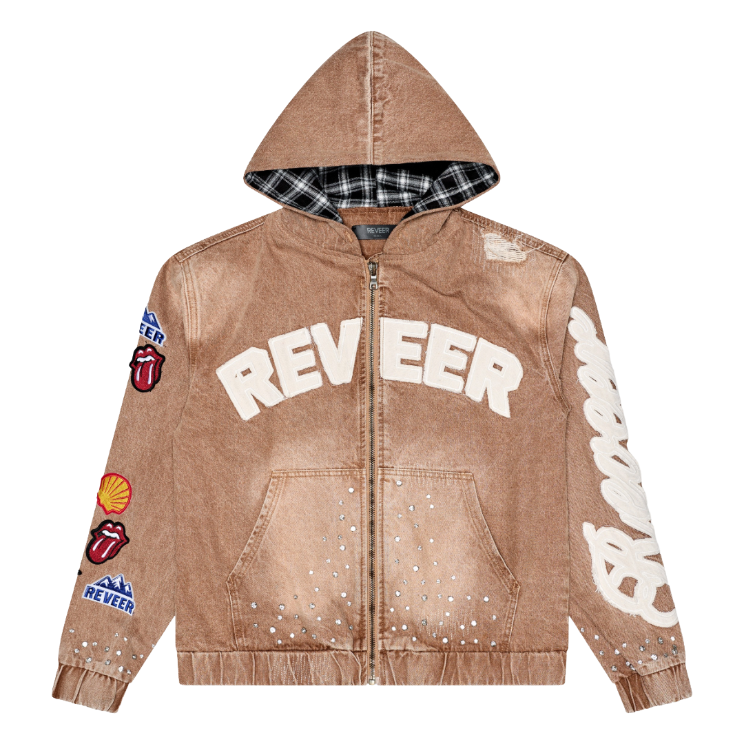 Reveer “Heritage Zip-Up” Hoodie (Khaki)