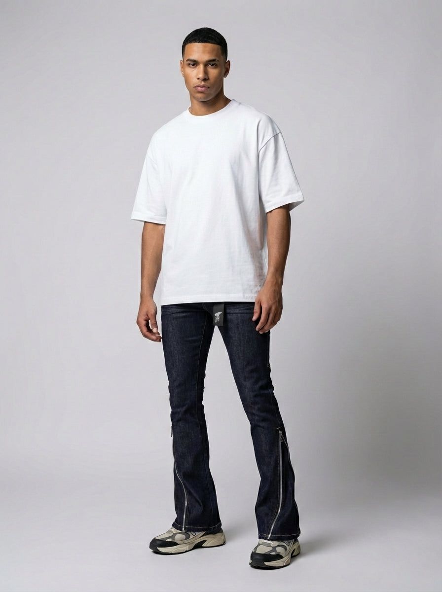 Vero Santi “Tribunal Denim” Navy Jeans (Skinny/Flare Fit)