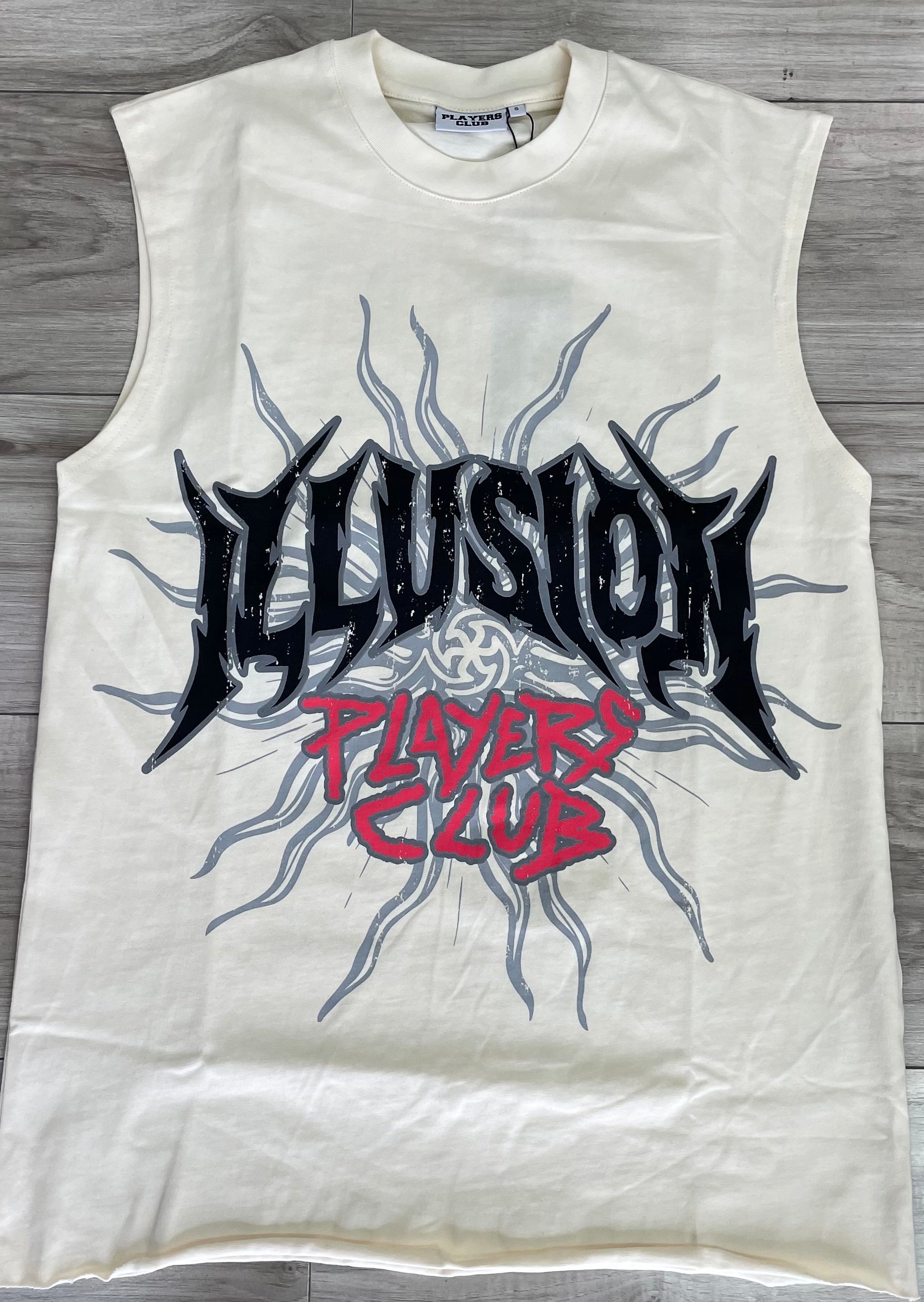 Players Club “Illusion”  Sleeveless Tee (Natural)