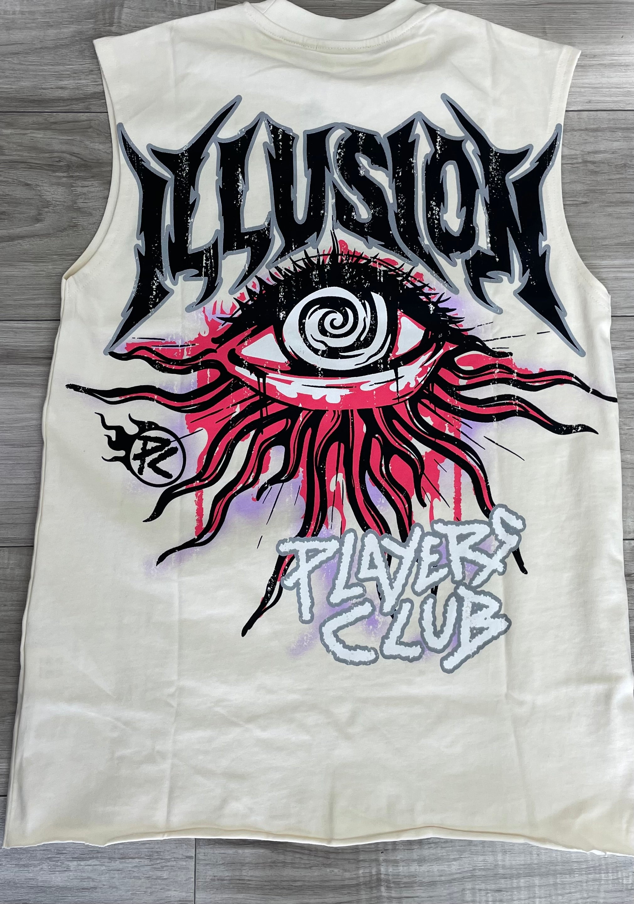 Players Club “Illusion”  Sleeveless Tee (Natural)