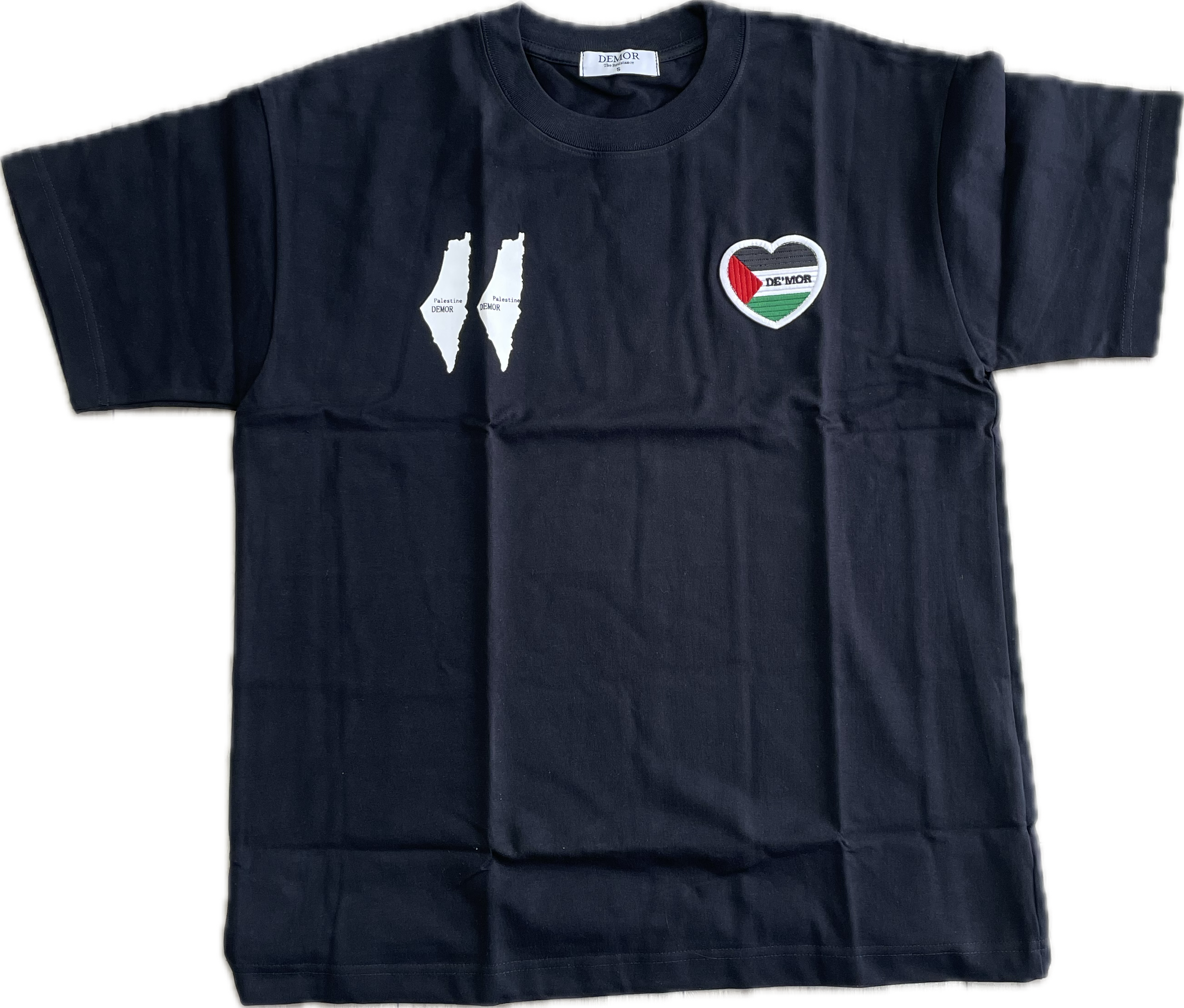 Demor “Palestine” Oversized Tee (Black)