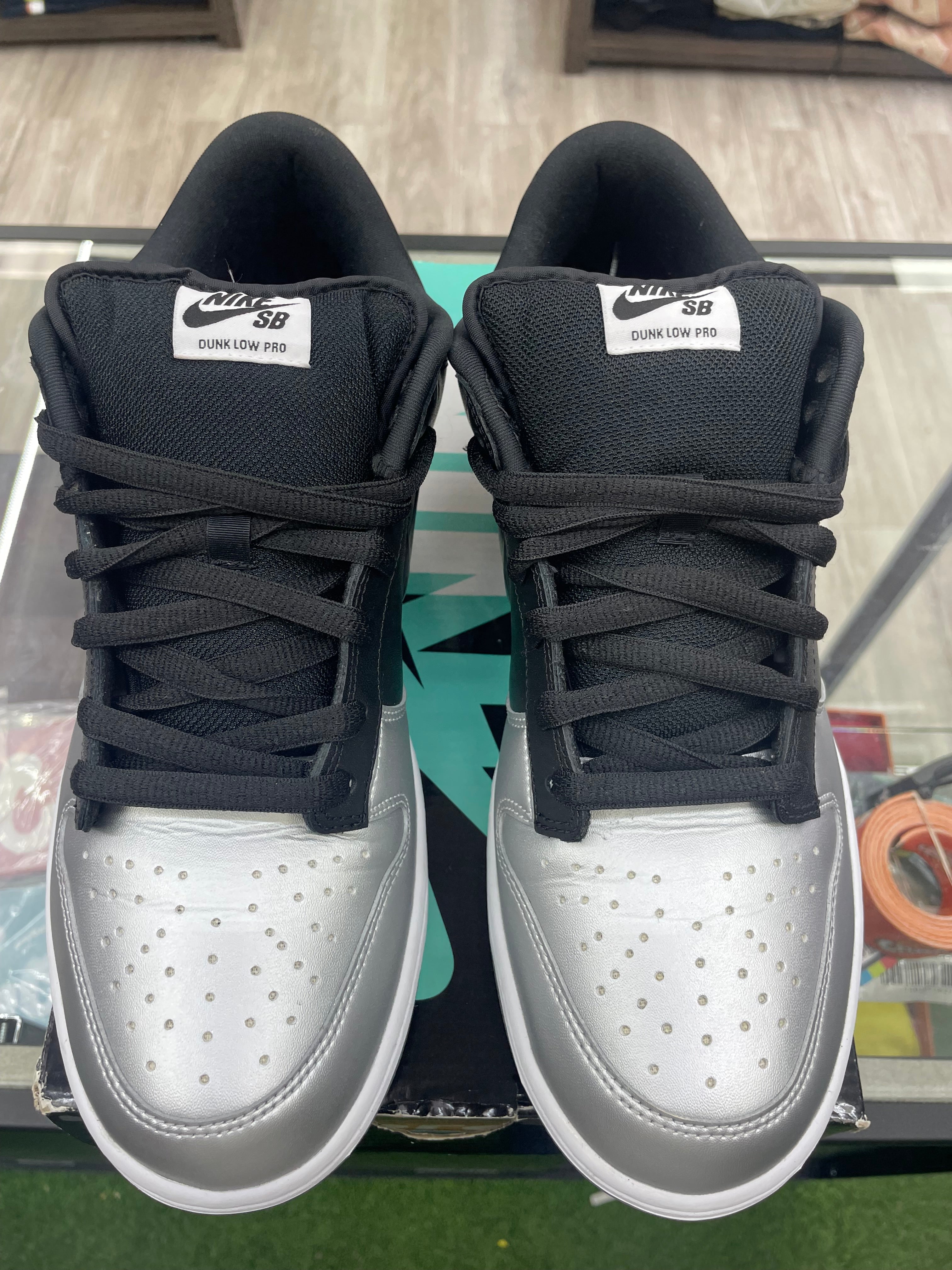 Nike SB Dunk Low “Supreme Jewel Swoosh Silver” *Size 12 Preowned*