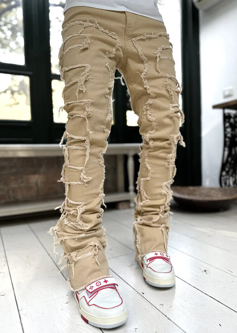 Guapi “Sand Brown" Stacked Denim